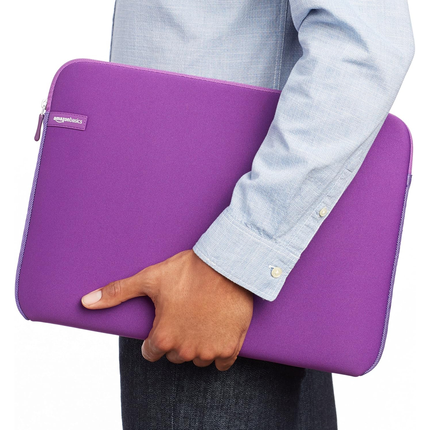17.3-Inch Laptop Sleeve, Protective Case with Zipper - Purple