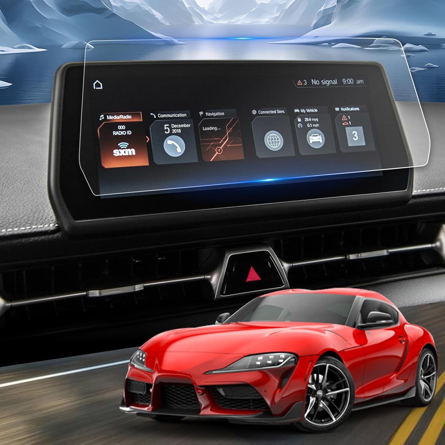A90 Supra Screen Protector for 2020 2021 2022 2023 GR Supra A90 8.8 Inch Navigation Touch Screen, Compatible