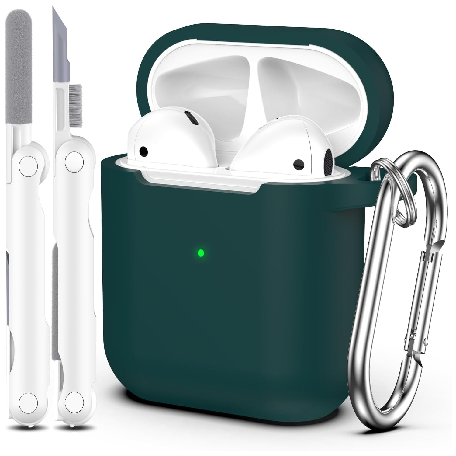 for AirPods Case Cover, Military Grade Anti-Fall Soft Silicone Shock-Absorbing Protective for AirPods 2&1