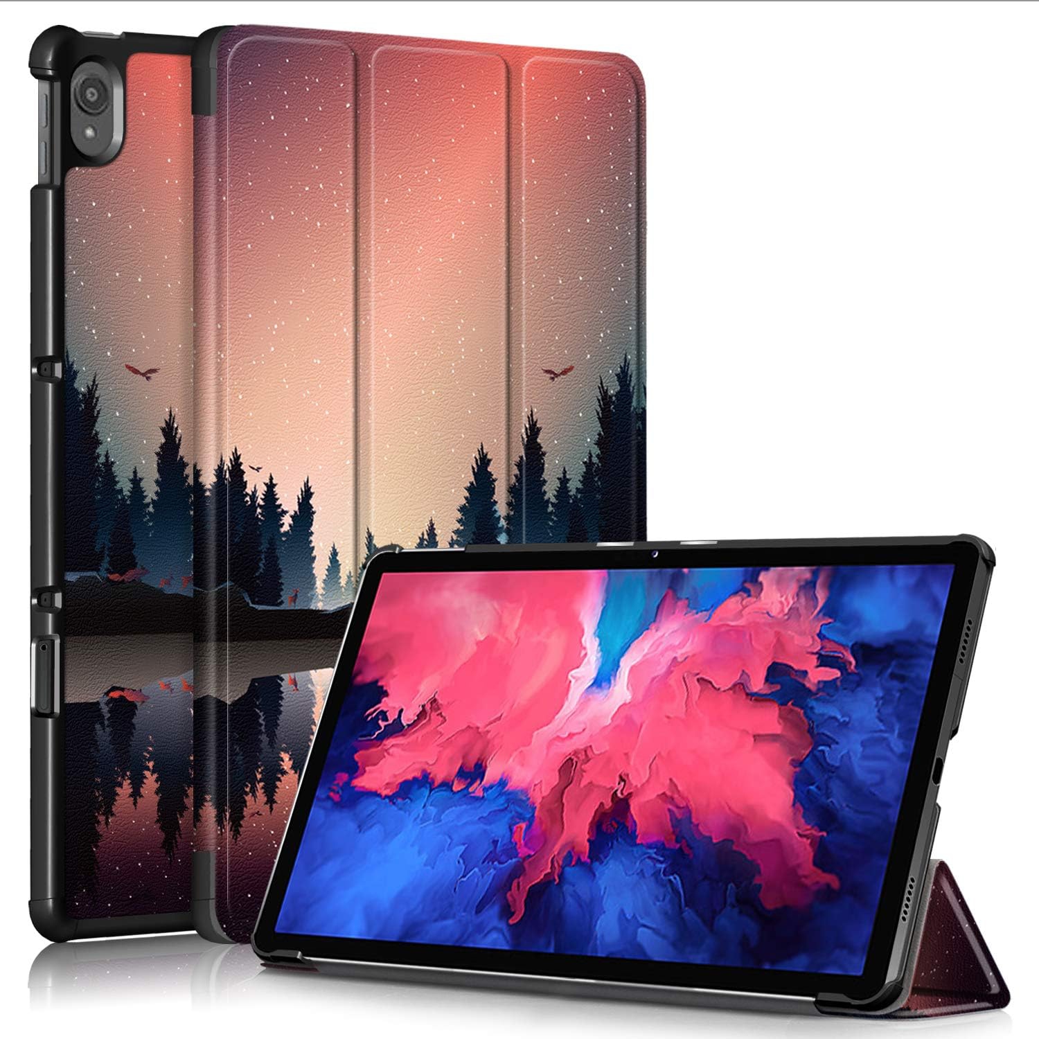 Case for Lenovo Tab P11 Plus 2021 / Tab P11, Folding Folio Ultra-Thin Smart PU Leather Stand Case Cover