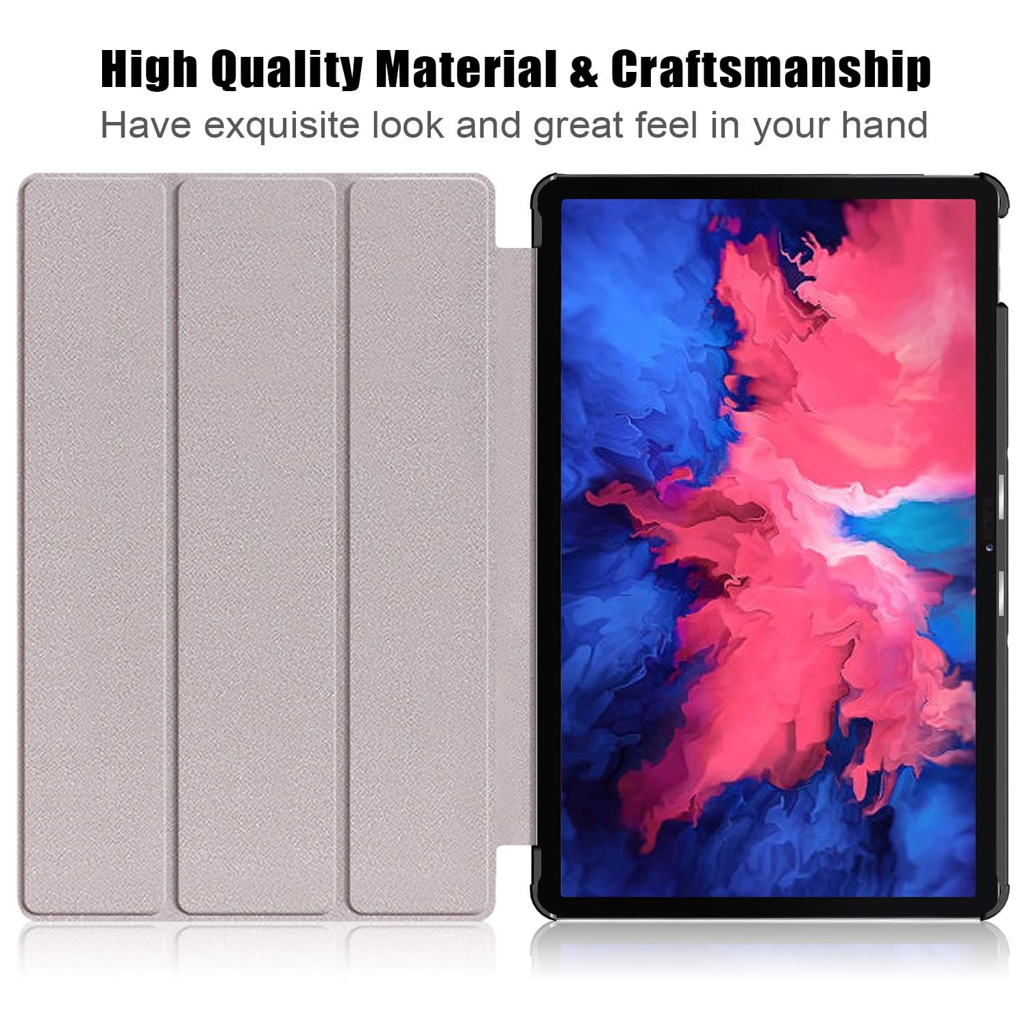 Case for Lenovo Tab P11 Plus 2021 / Tab P11, Folding Folio Ultra-Thin Smart PU Leather Stand Case Cover
