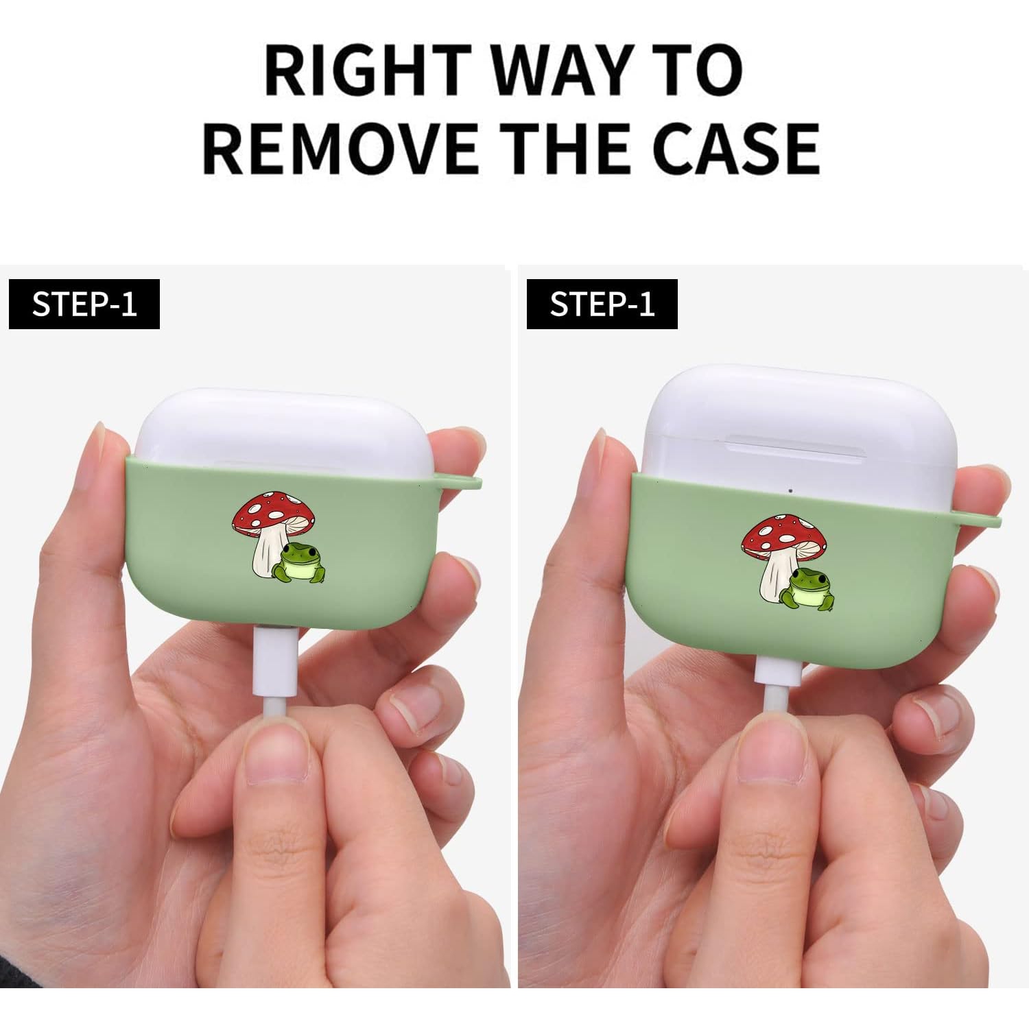 Compatible with Airpods Pro 2nd Generation Case, Cute AirPods Pro 2 Case Cover Mushroom Frog Printed Protective