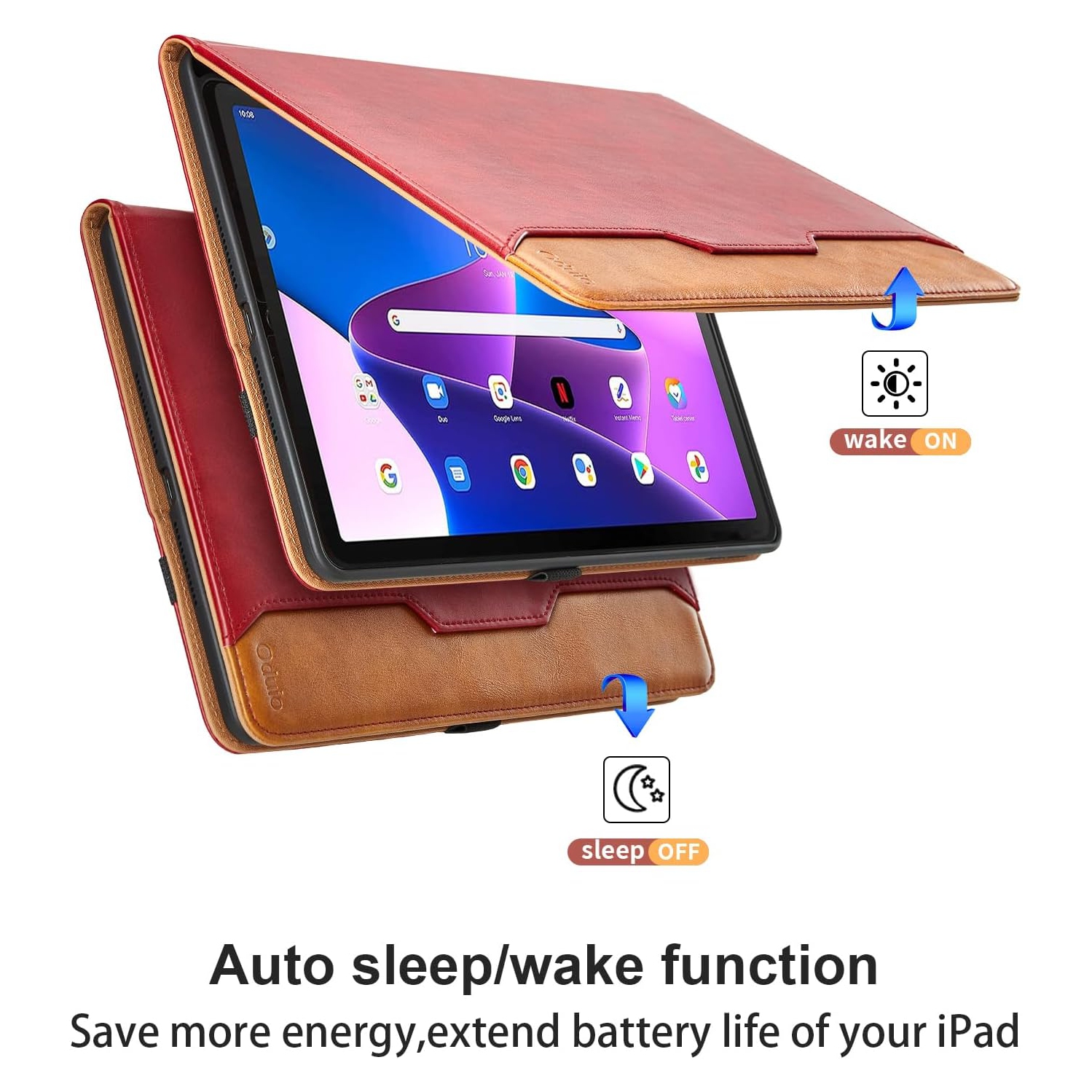 Case for Lenovo Tab M10 Plus 3rd Gen 2022 10.6 inch - [Hand Strap] Multi-Angle Viewing Stand PU Leather Tablet Case