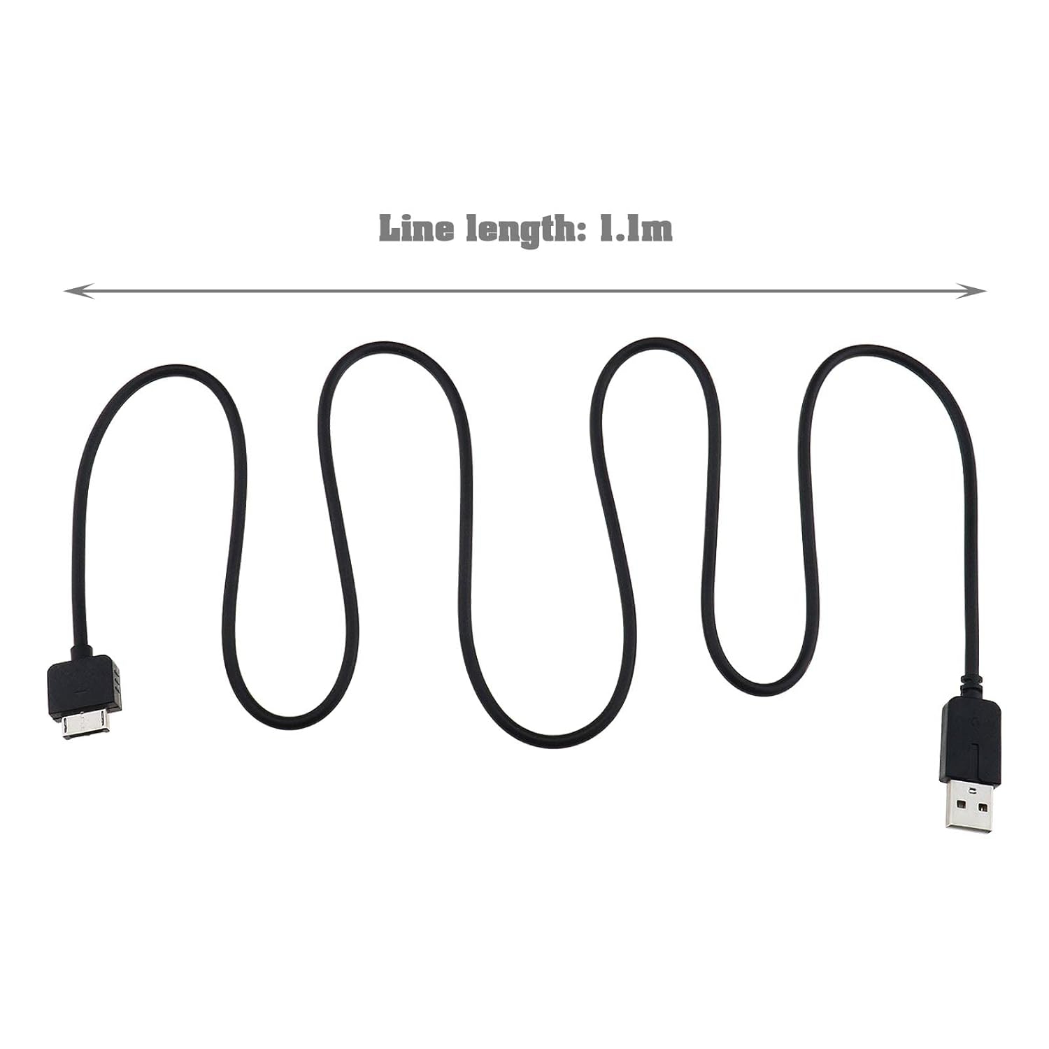 Câble de recharge USB de rechange OLS 2 pièces Compatible avec les modèles PS Vita 1000 Charge de données USB 2 en 1