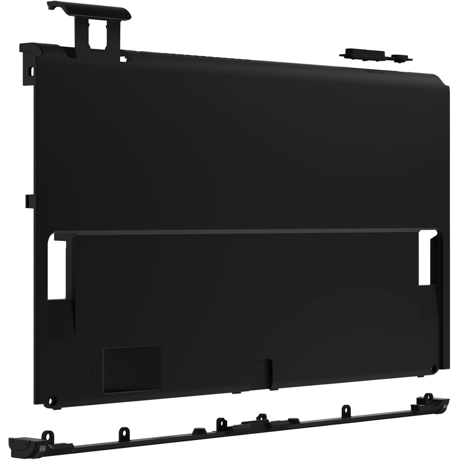 DIY Console Back Plate for Switch O, Black Replacement Housing Shell Case for Nintendo Switch O