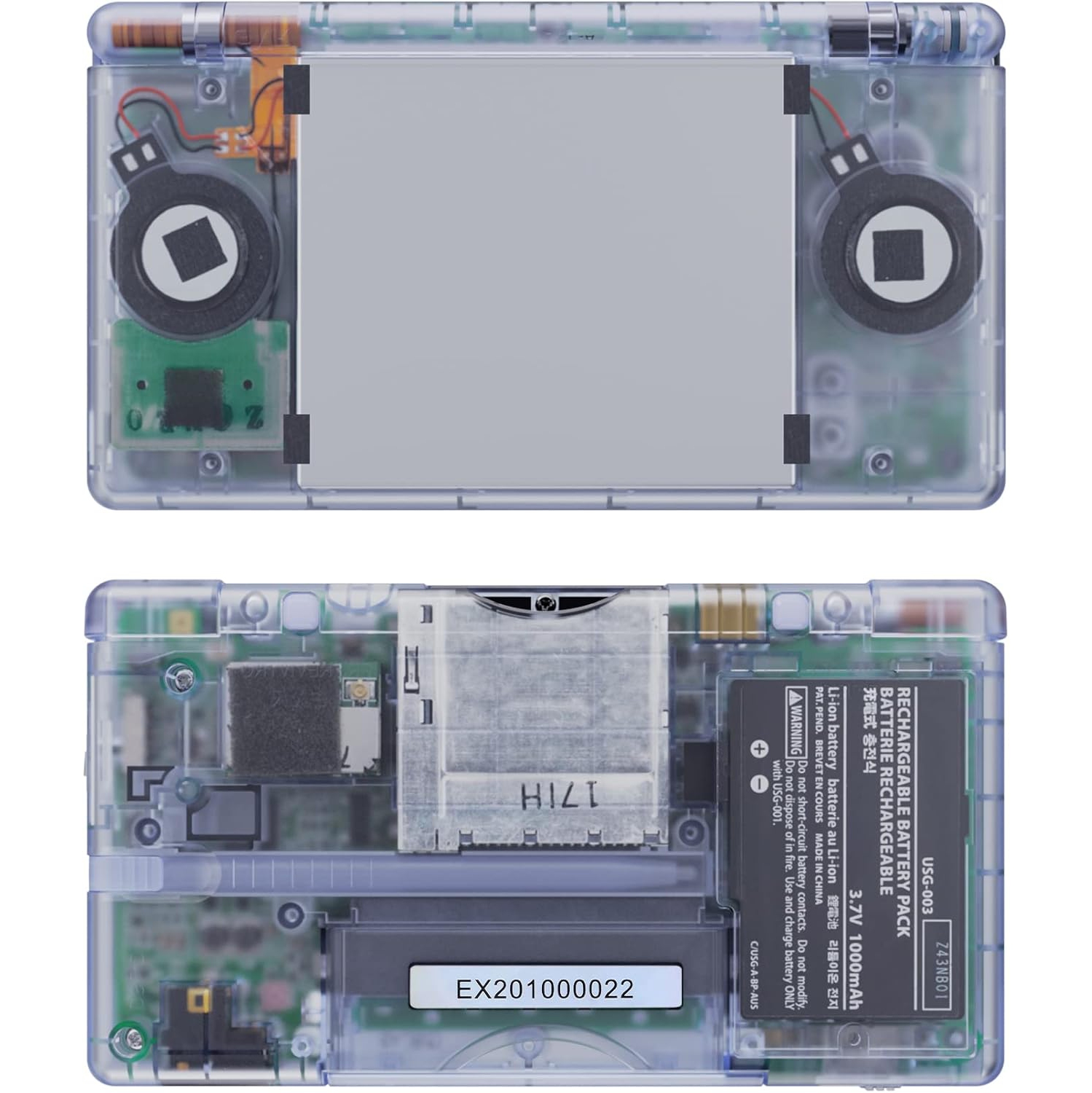 Coque de boîtier de rechange transparente pour Nintendo DS Lite, étui de console portative personnalisé avec boutons