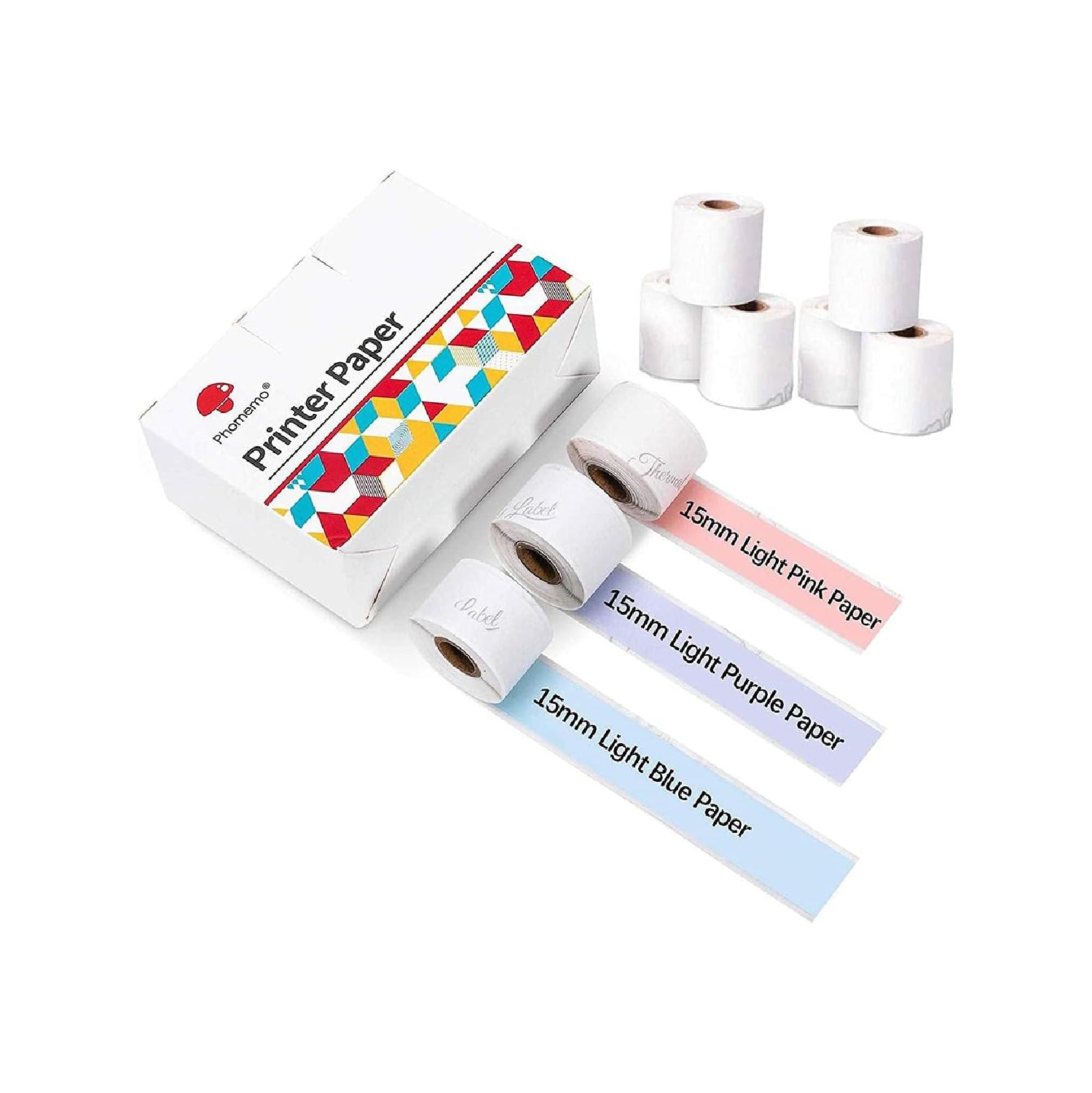 M02 Pro/M02S Series Printer Paper Printable Sticker Paper Purple/Light Blue/Light Pink Thermal Paper Self-Adhesive