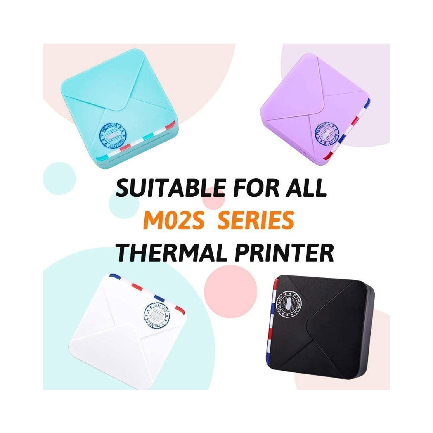 M02 Pro/M02S Series Printer Paper Printable Sticker Paper Purple/Light Blue/Light Pink Thermal Paper Self-Adhesive