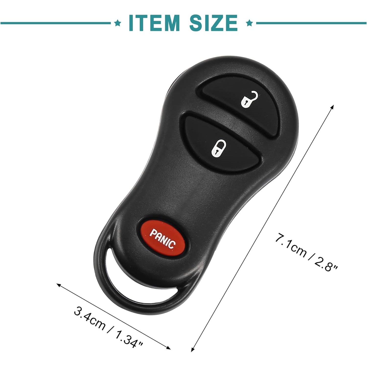 Keyless Entry Remote Key Fob Fit for Jeep Grand Cherokee - Pack of 1 Black