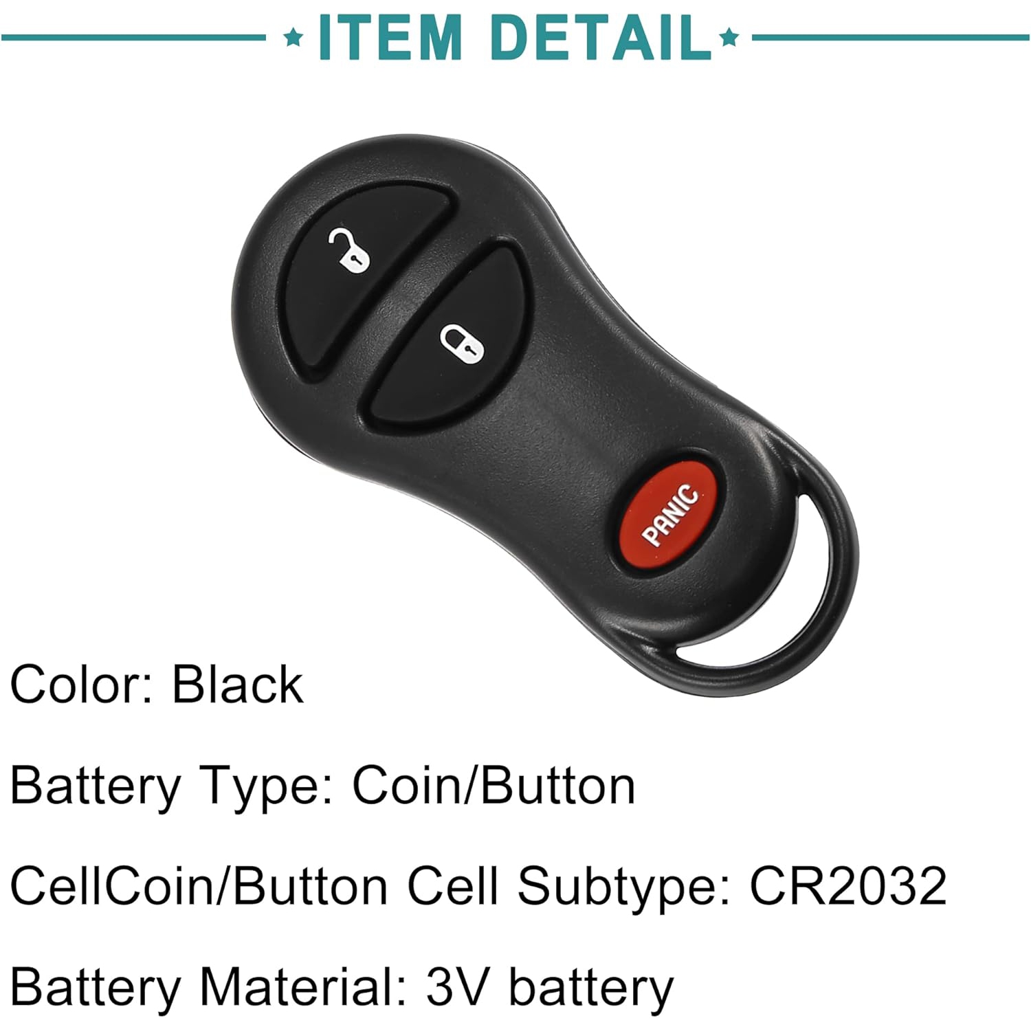 Keyless Entry Remote Key Fob Fit for Jeep Grand Cherokee - Pack of 1 Black