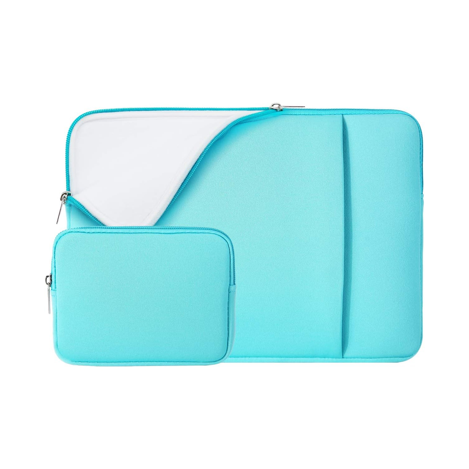RAINYEAR 14 Inch Laptop Sleeve Case Cover Soft Lining Bag with Pocket & Accessories Pouch,Compatible with 14" Dell HP