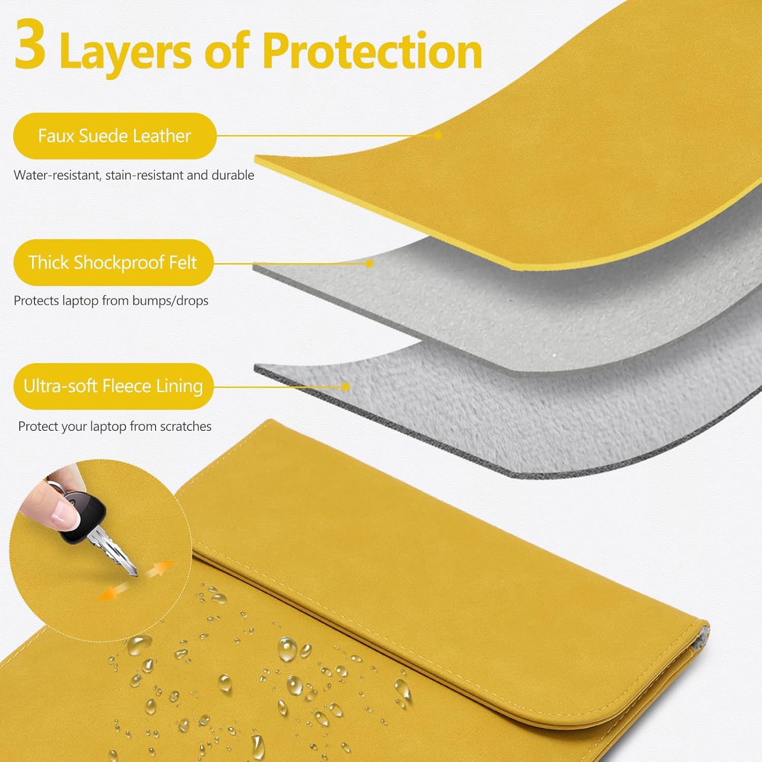 Housse pour portable de 15-16&nbsp;po compatible avec MacBook Pro 16 M3/M2/M1 Pro/Max A2991 A2780 A2485 A2141 2024-2019,