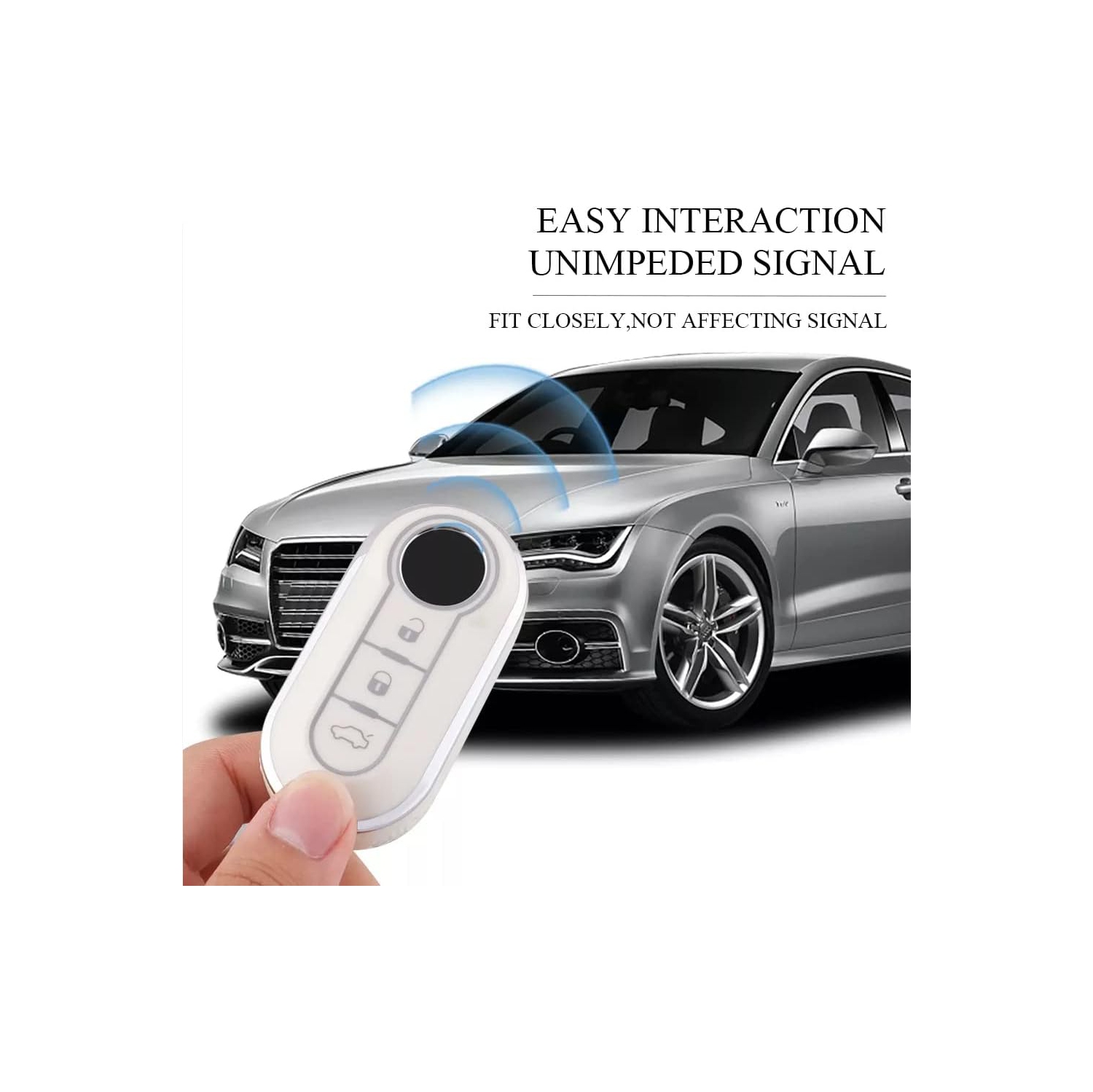 Key Fob Cover Compatible with Fiat Ducato 500 500L Panda Grande Punto Lancia Musa 3 Button Keys Car Accessories