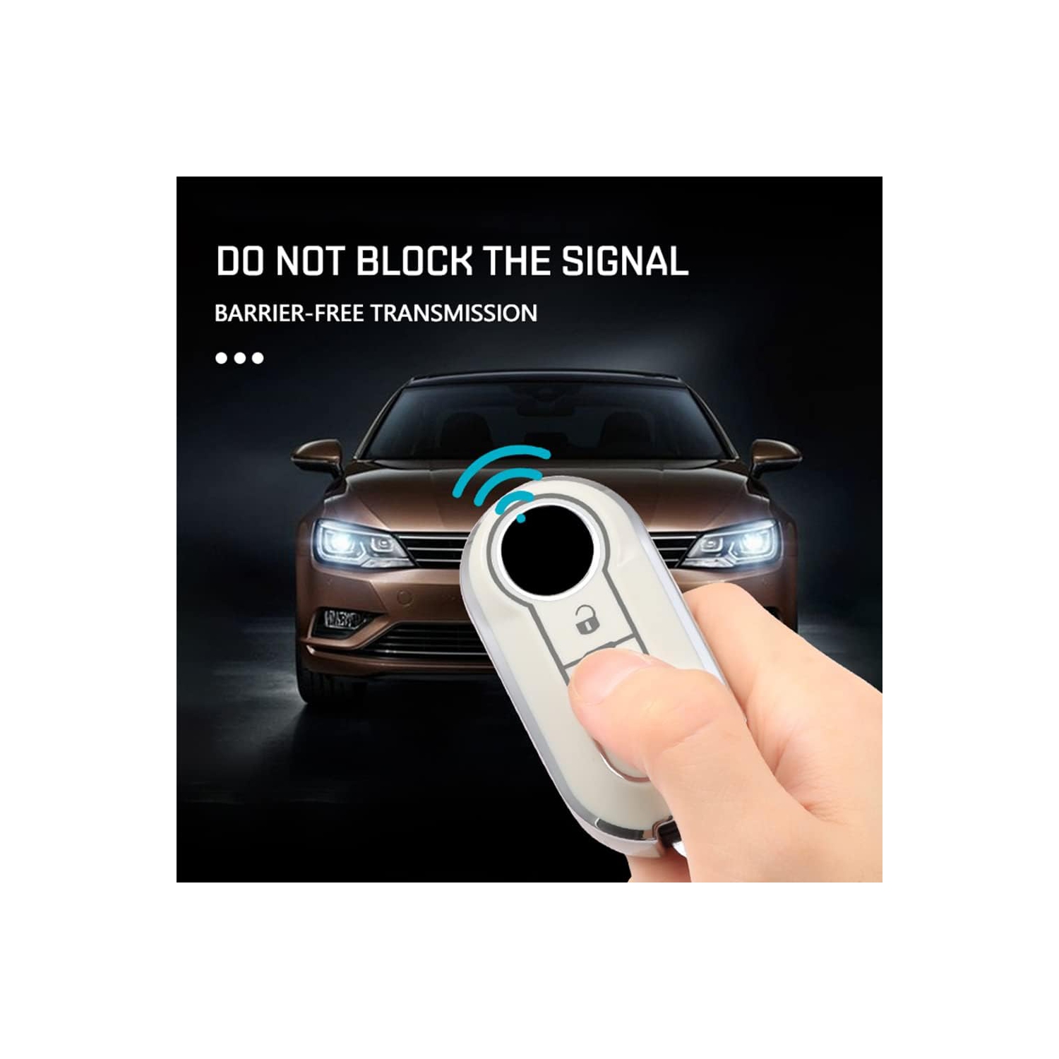 Key Fob Cover Compatible with Fiat Ducato 500 500L Panda Grande Punto Lancia Musa 3 Button Keys Car Accessories