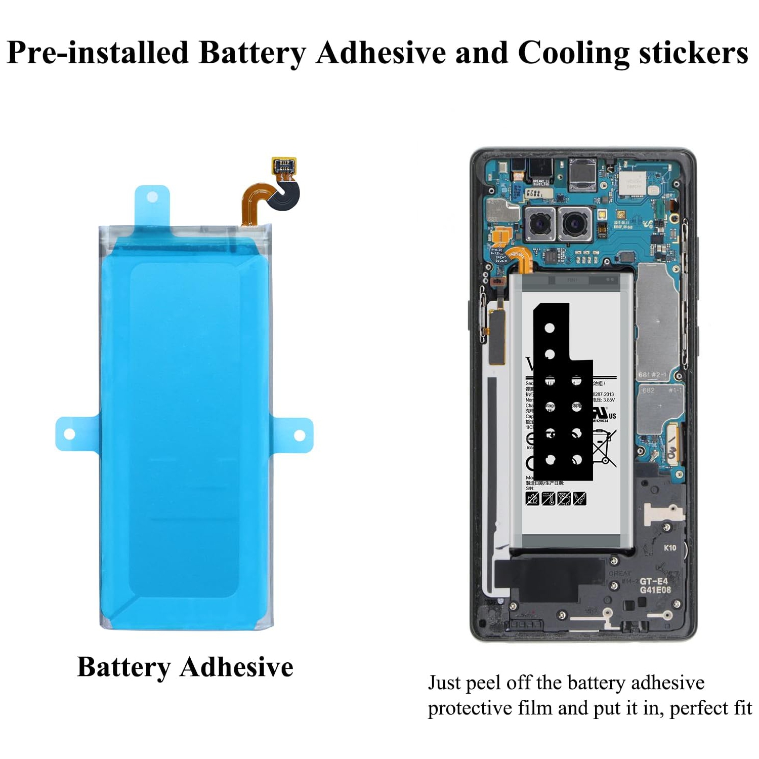 Note 8 y Replacement Kits Compatible with Samsung Galaxy Note 8 All Models with Adhesive,