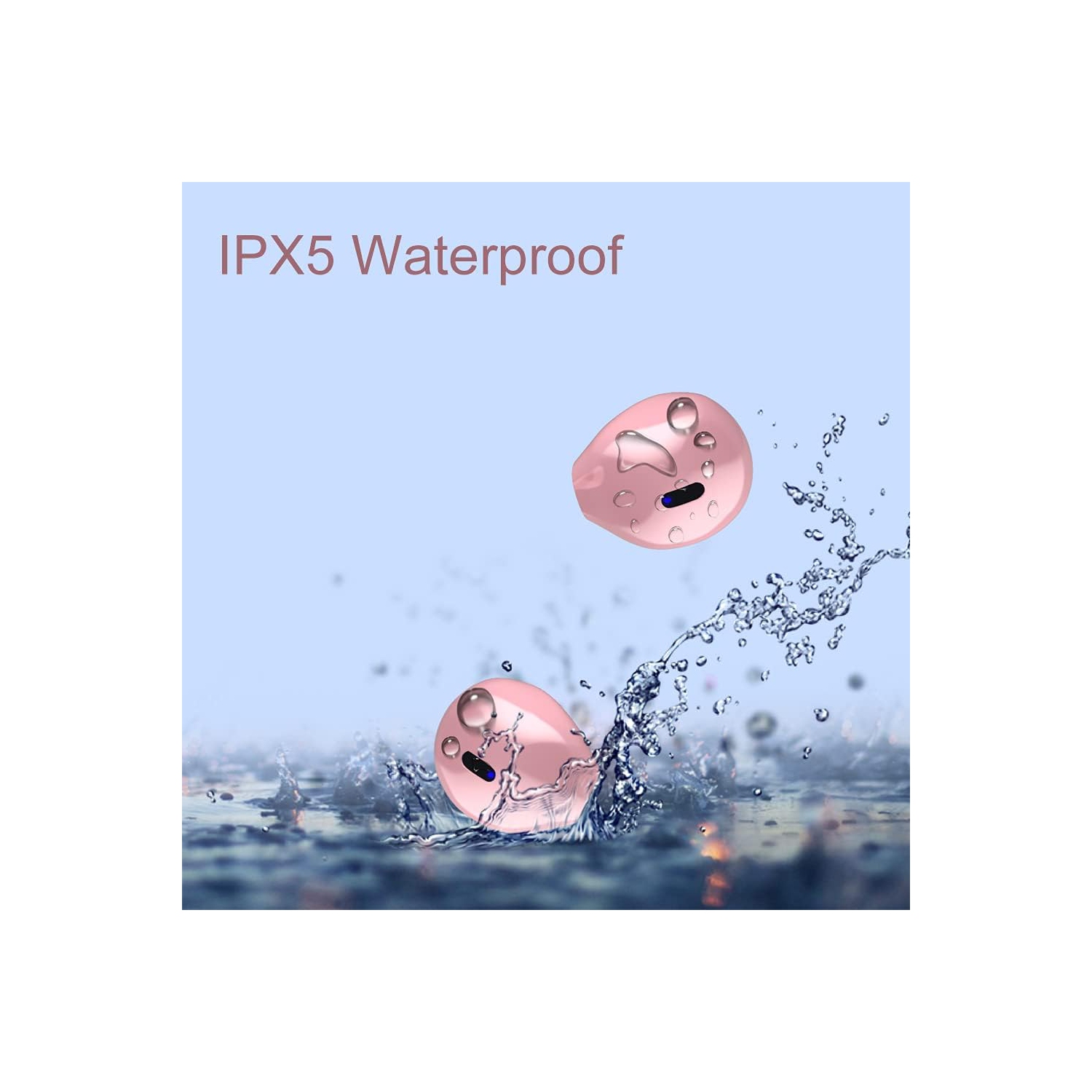 Mini écouteurs bouton Bluetooth petits écouteurs semi-intra-auriculaires avec étui de chargement mains libres pour iPhone et Android