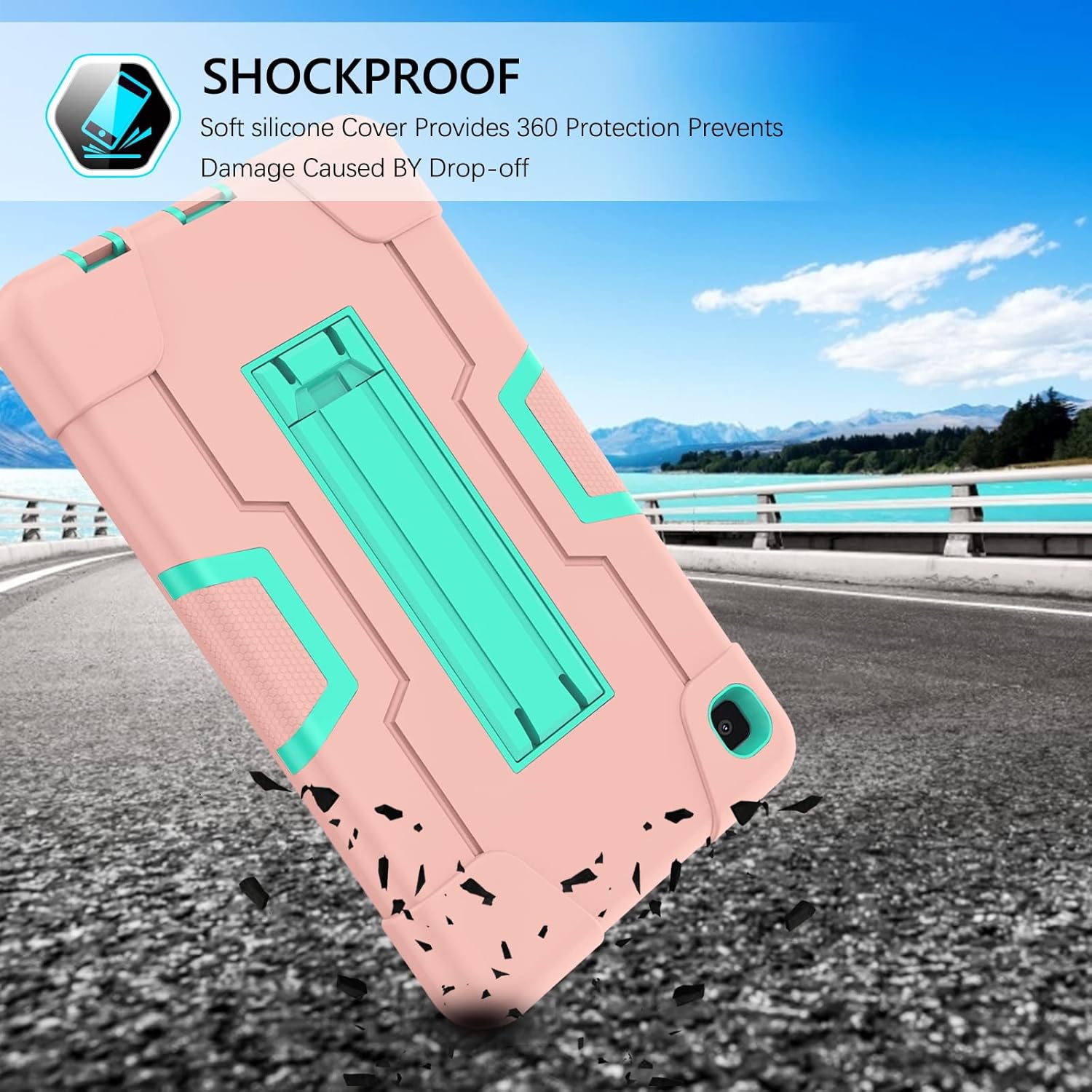 Case for Samsung Galaxy Tab A7 Lite 8.7 inch 2021 SM-T225 T220 Kickstand Heavy Duty Cover 3 in 1 ged