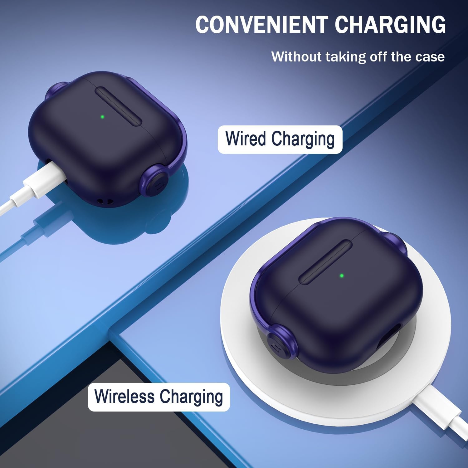 Case Compatible with Airpod 3rd Generation with Lock, Protective Hard Case Cover with Kit for Airpod 3