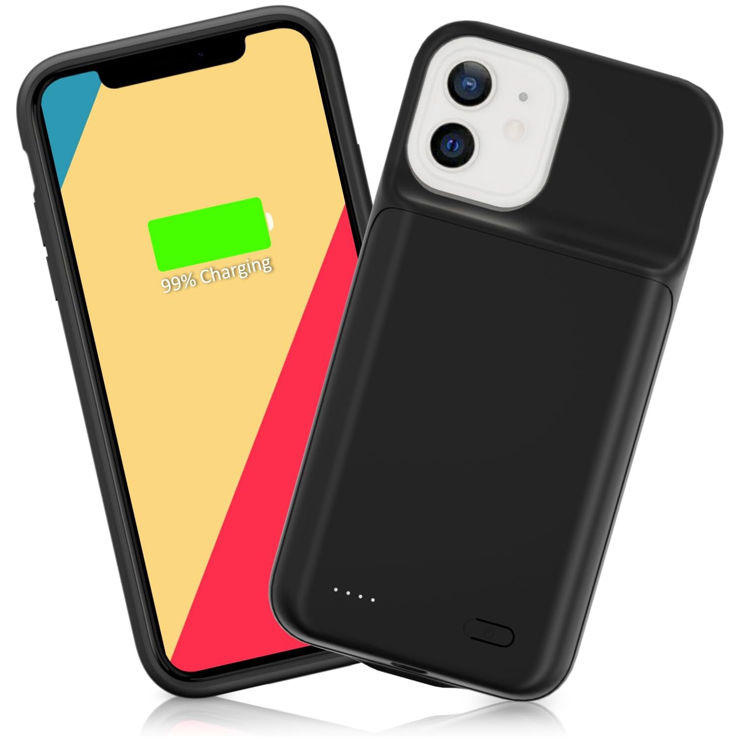 iPhone 12 Mini y Case, 6000mAh Portable Protective iPhone 12 Mini Charging Case, Rechargeable Extended