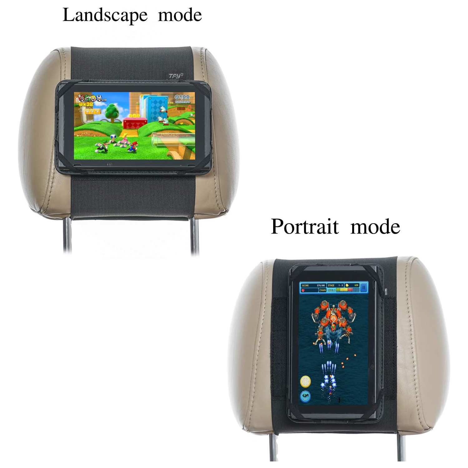 Support d'appuie-tête de voiture Switch compatible avec la Nintendo Switch Switch