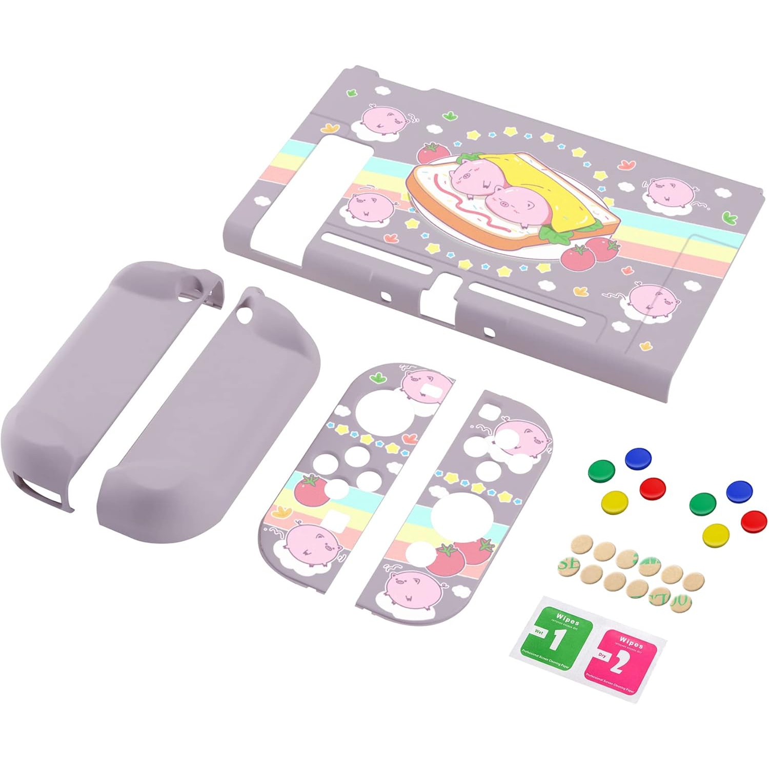 Couverture arrière pour console Nintendo Switch, étui rigide pour protecteur de manette manette manette NS Joycon, ancrable