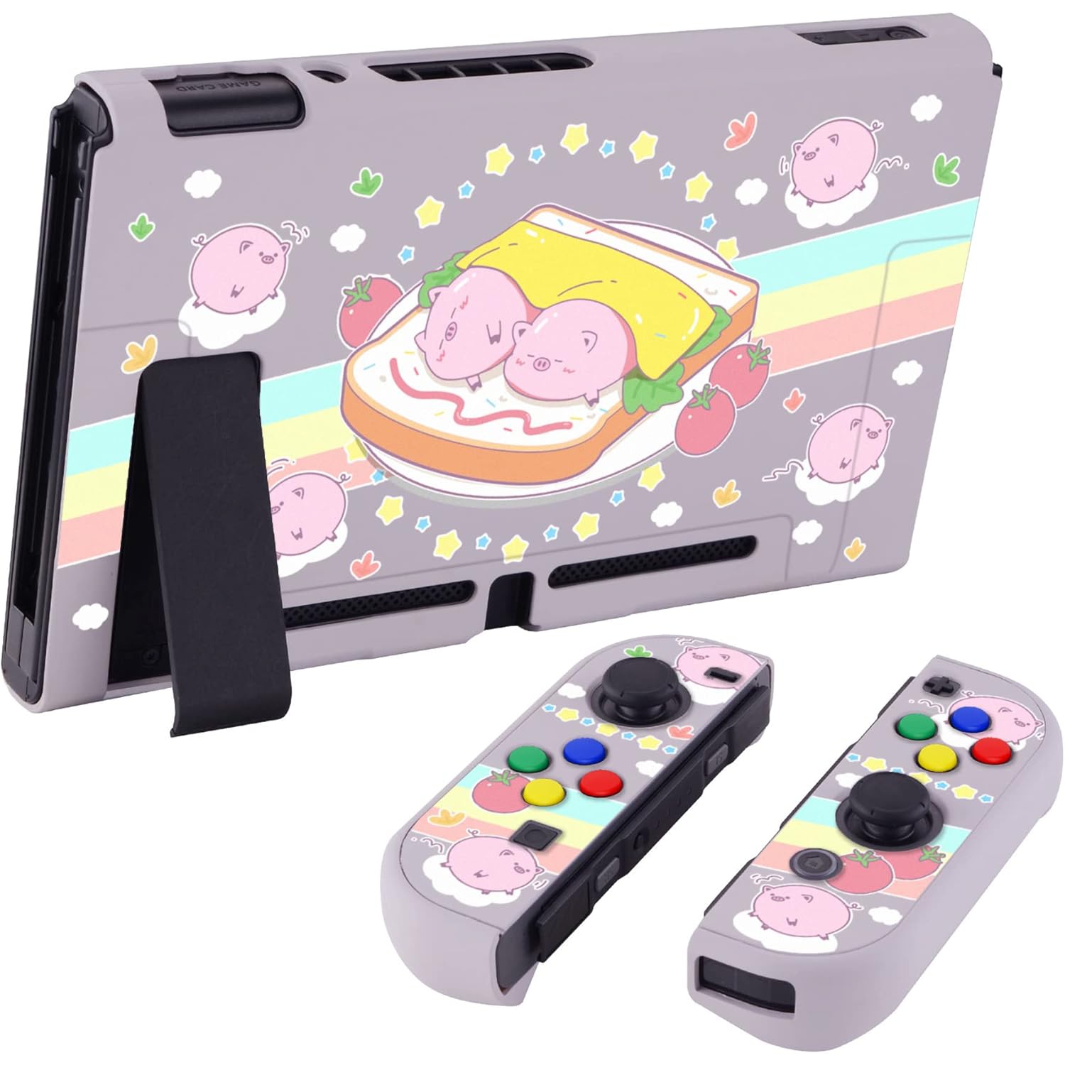 Couverture arrière pour console Nintendo Switch, étui rigide pour protecteur de manette manette manette NS Joycon, ancrable