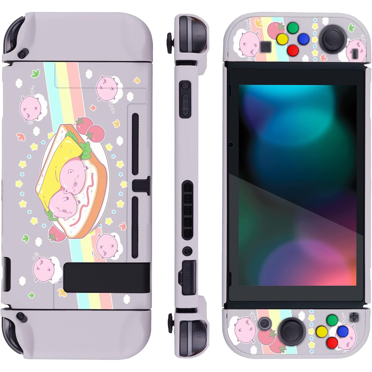 Couverture arrière pour console Nintendo Switch, étui rigide pour protecteur de manette manette manette NS Joycon, ancrable