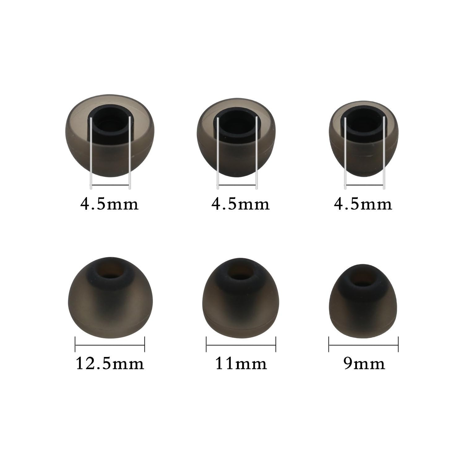 Embouts pour écouteurs bouton X4 X3 X2 X Bluebud de Jaybird, petite taille 6 paires d'embouts de rechange en silicone souple, ajustement