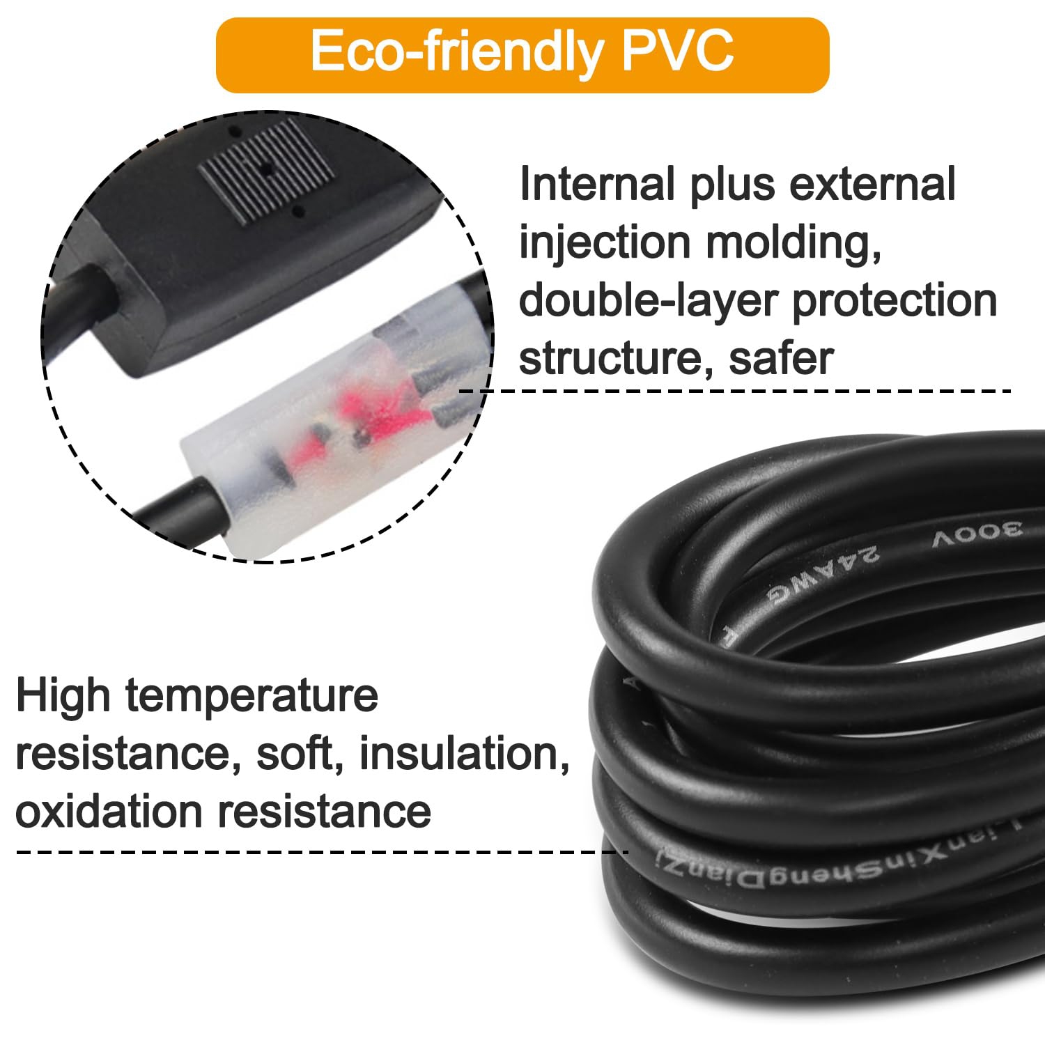 2PCS Câble d'alimentation USB à DC5521 Câble d'alimentation 5&nbsp;V USB à DC5521 Y Câble de recharge, 2,5&nbsp;A 5&nbsp;V USB A mâle à double c.c.
