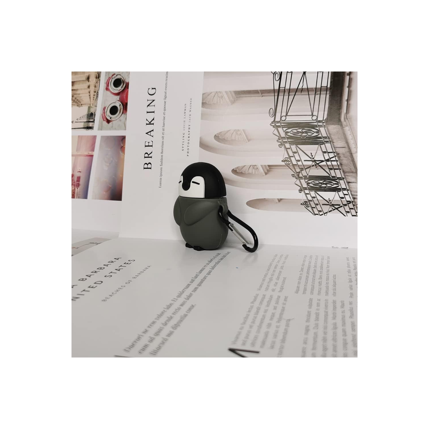 Compatible with AirPods 1/2 Case Penguin, Kids Teens Girls Boys Women Protective Silicone Skin for Penguin AirPod Case,