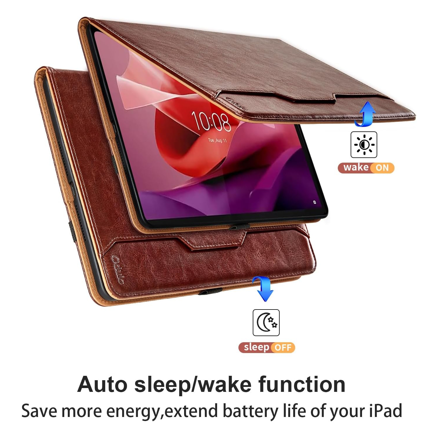 Case for Lenovo Tab P12 12.7 inch 2023 Cover TB370FU - [Auto Wake/Sleep] PU Leather Flip Folio Tablet Case with Hand