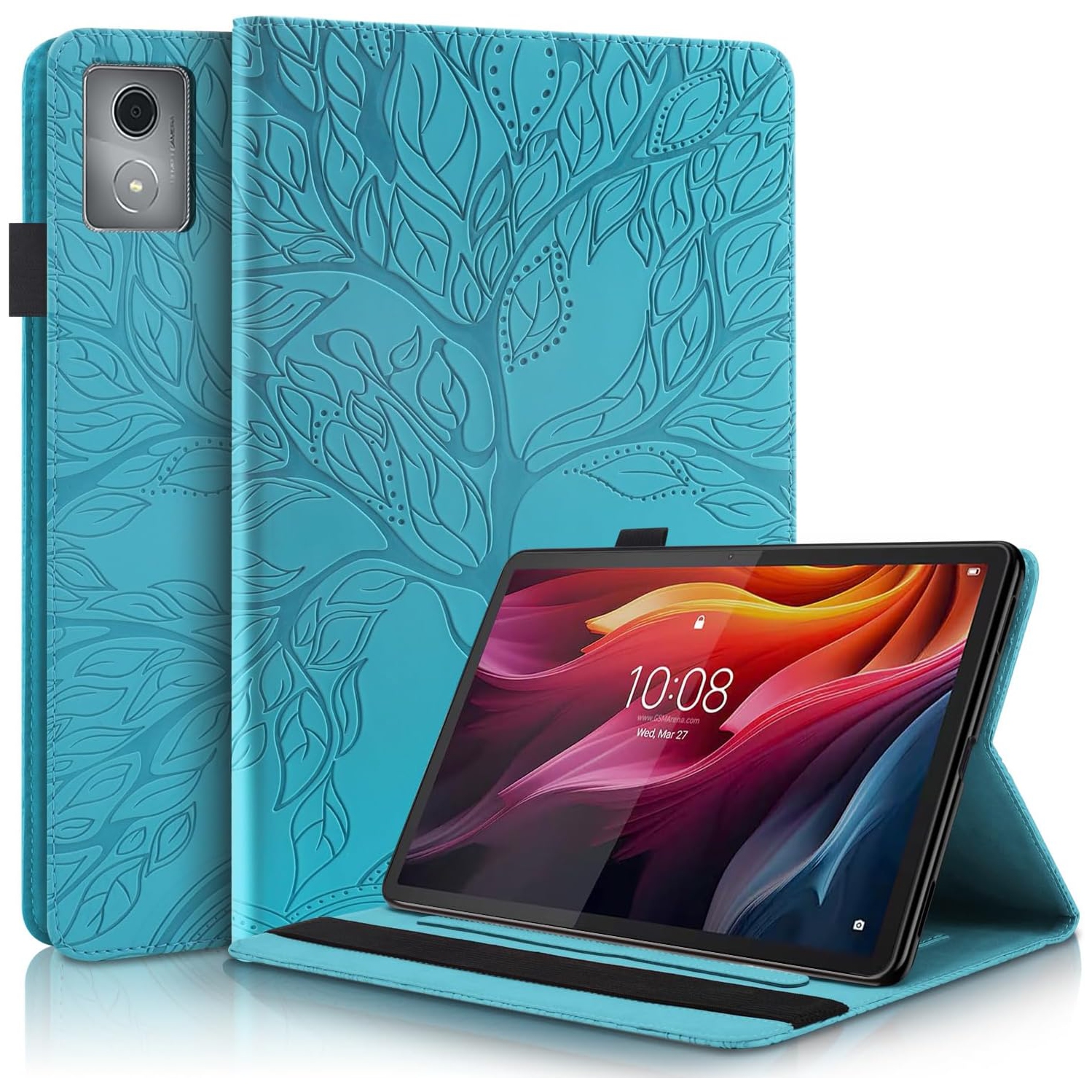 Case for Lenovo Tab M11 Plus 11.5 Inch 2024 PU Leather Protective Case Lightweight Flip Stand with Elastic