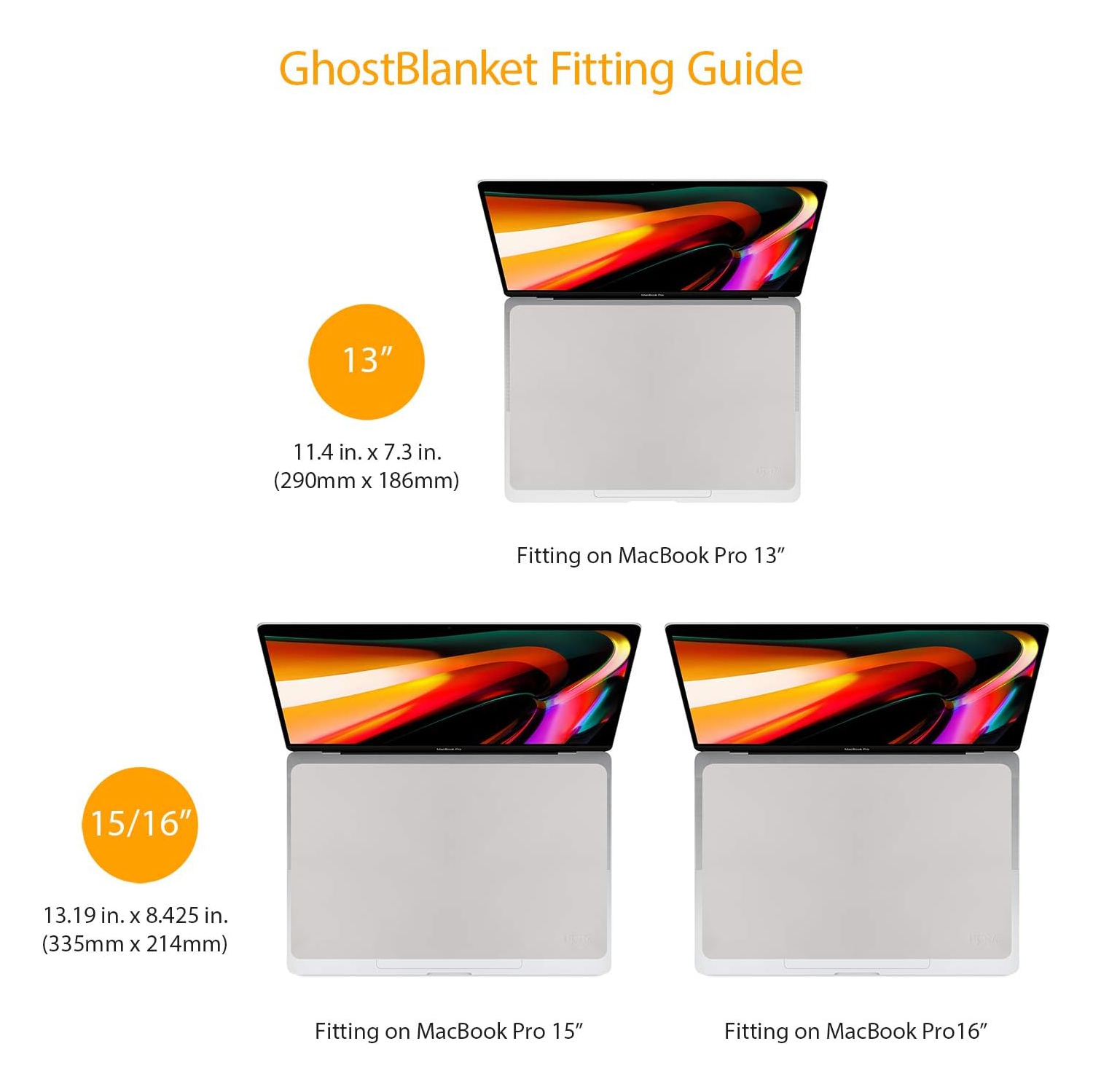 GhostBlanket Screen Keyboard Imprint Protection rofiber Liner and 15" Compatible