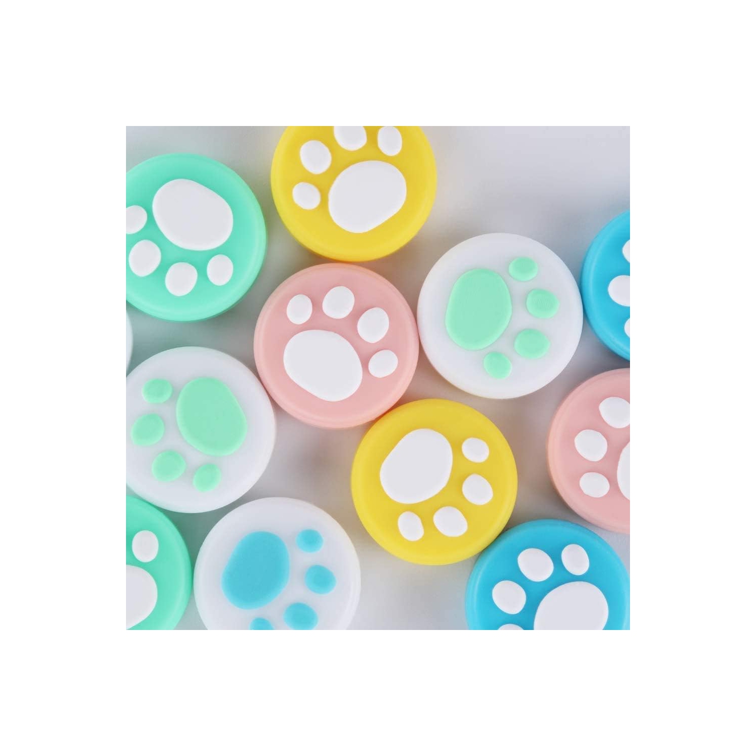 (14Pcs) Capuchons antidérapants Cat Claw, capuchon de manche à balai Hestia Goods pour Nintendo Switch et Lite, étui en silicone souple