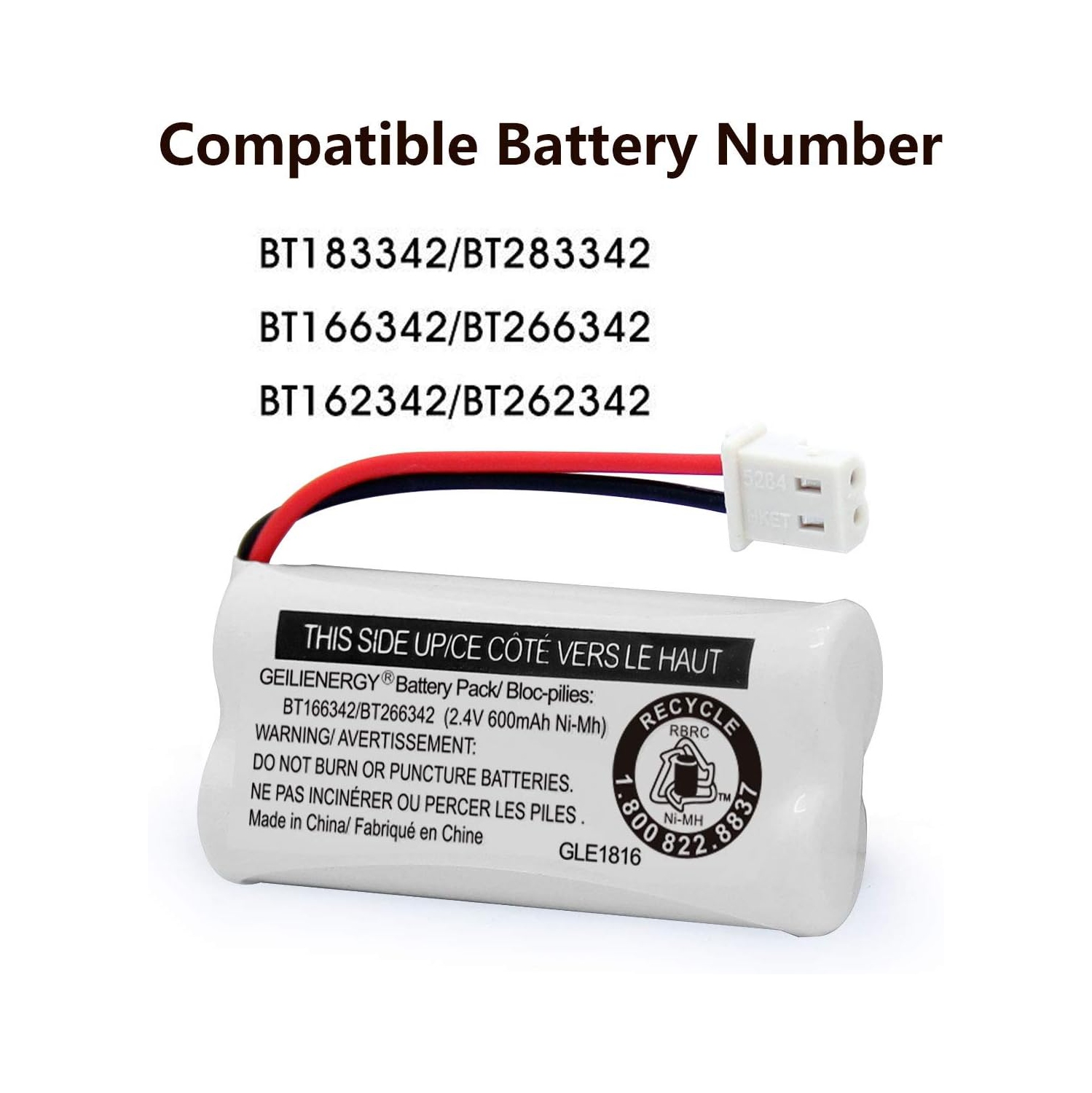 Replacement y BT166342 / BT266342 BT183342/BT283342 BT166342/BT266342 Compatible for Vtech at&T