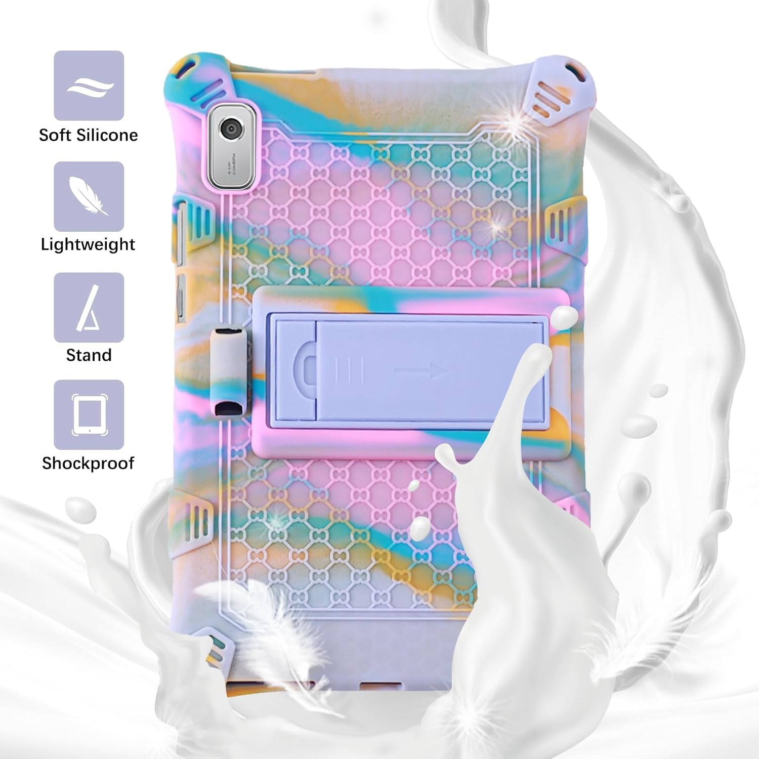 Tablet Case for Lenovo Tab M9 9.0 inch 2023(TB-310FU) Adjustable Stand Kids Friendly Soft Silicone Shockproof