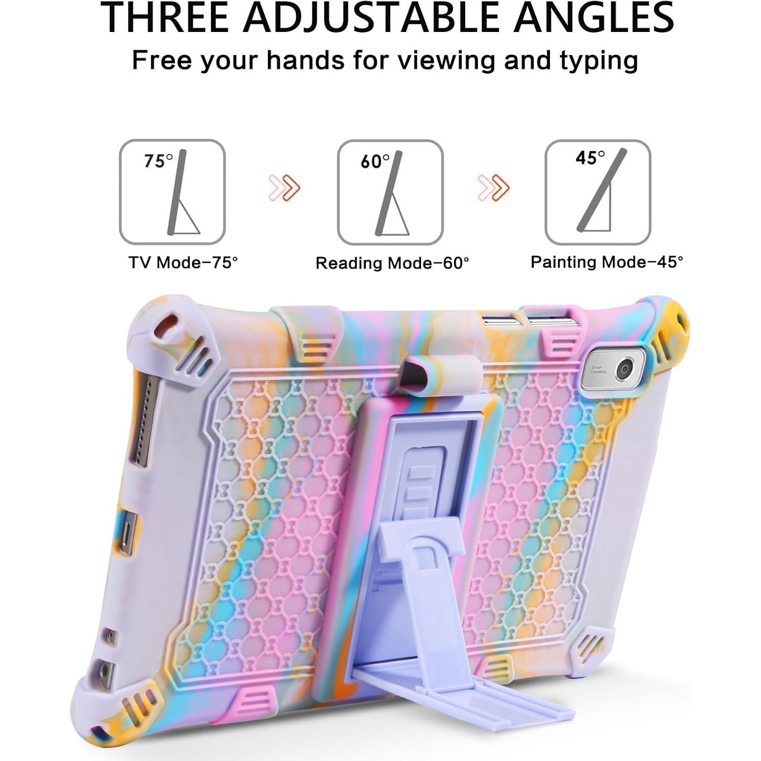 Tablet Case for Lenovo Tab M9 9.0 inch 2023(TB-310FU) Adjustable Stand Kids Friendly Soft Silicone Shockproof