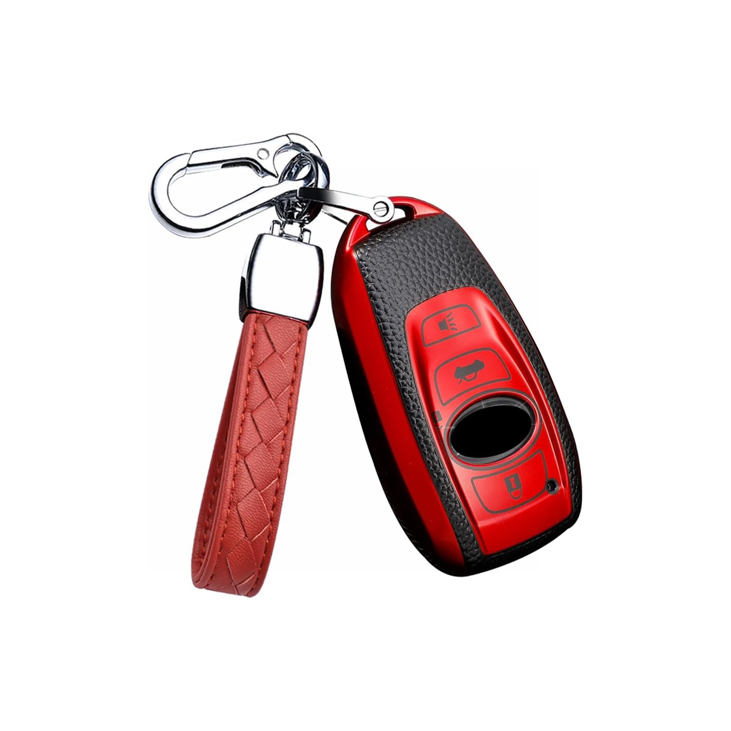 Le porte-clés de voiture en TPUR avec porte-clés convient au couvre-étui pour clé Subaru Outback Ascent Forester Crosstrek Legacy 3