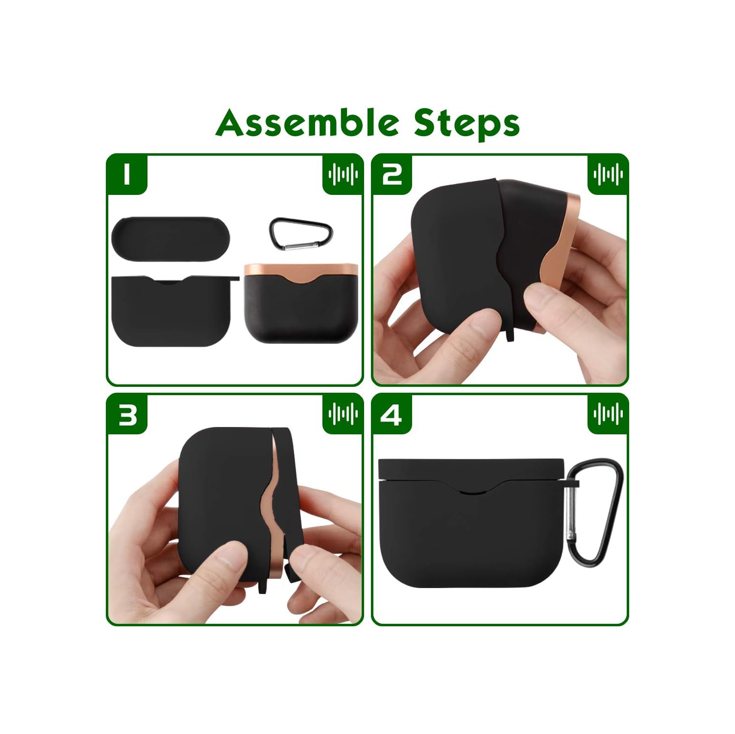 Silicone Cover Case Compatible with Sony WF-1000XM3, 1000XM3S, 1000XM3B Truly Noise Canceling