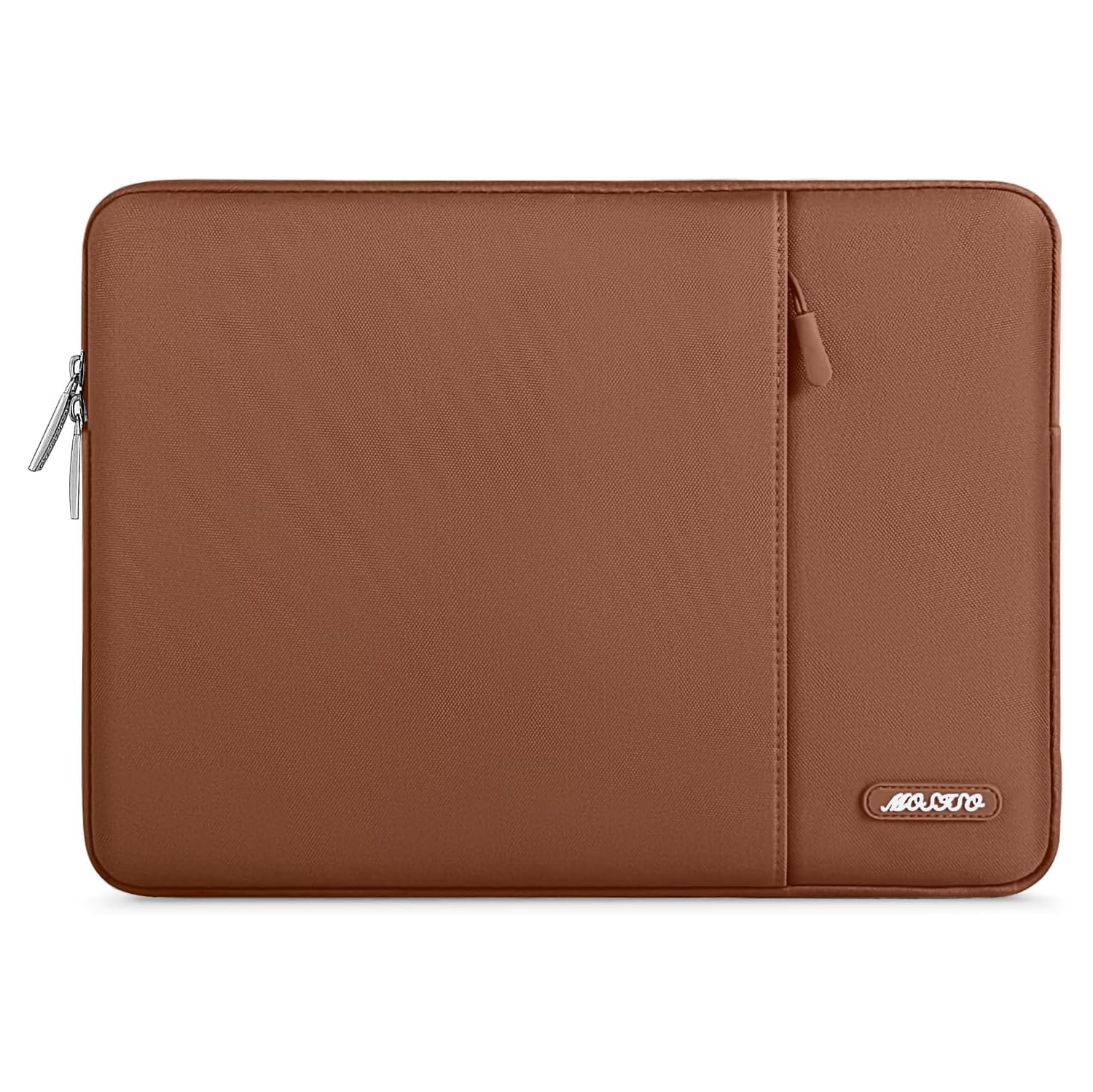Laptop Sleeve Bag Compatible with Laptop 13.3 inch, Polyester Vertical Case with Pocket, Caramel Brown
