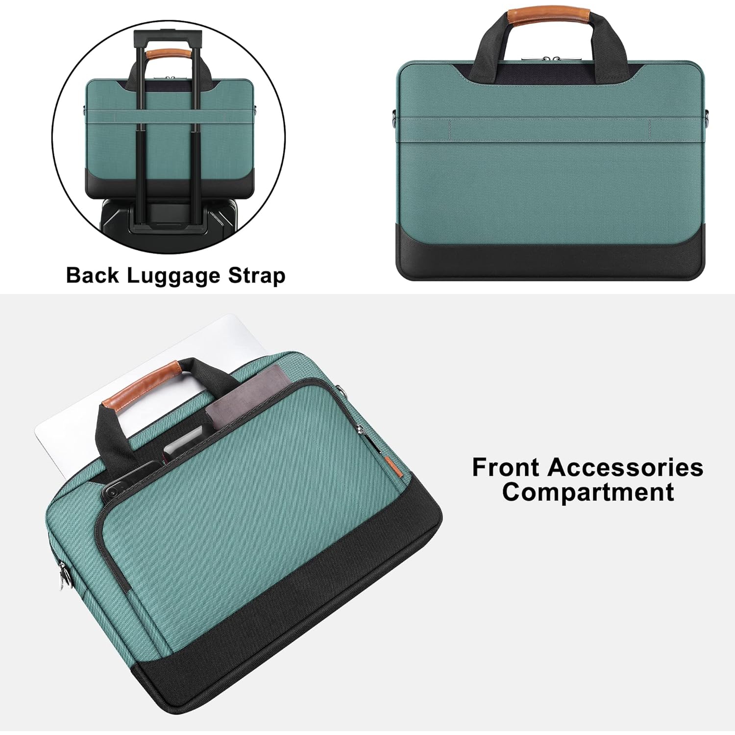 15-15.6 Inch Laptop Sleeve Case Large Capacity Shoulder Bag Compatible with Lenovo 15.6" Ideapad 330/16" MacBook