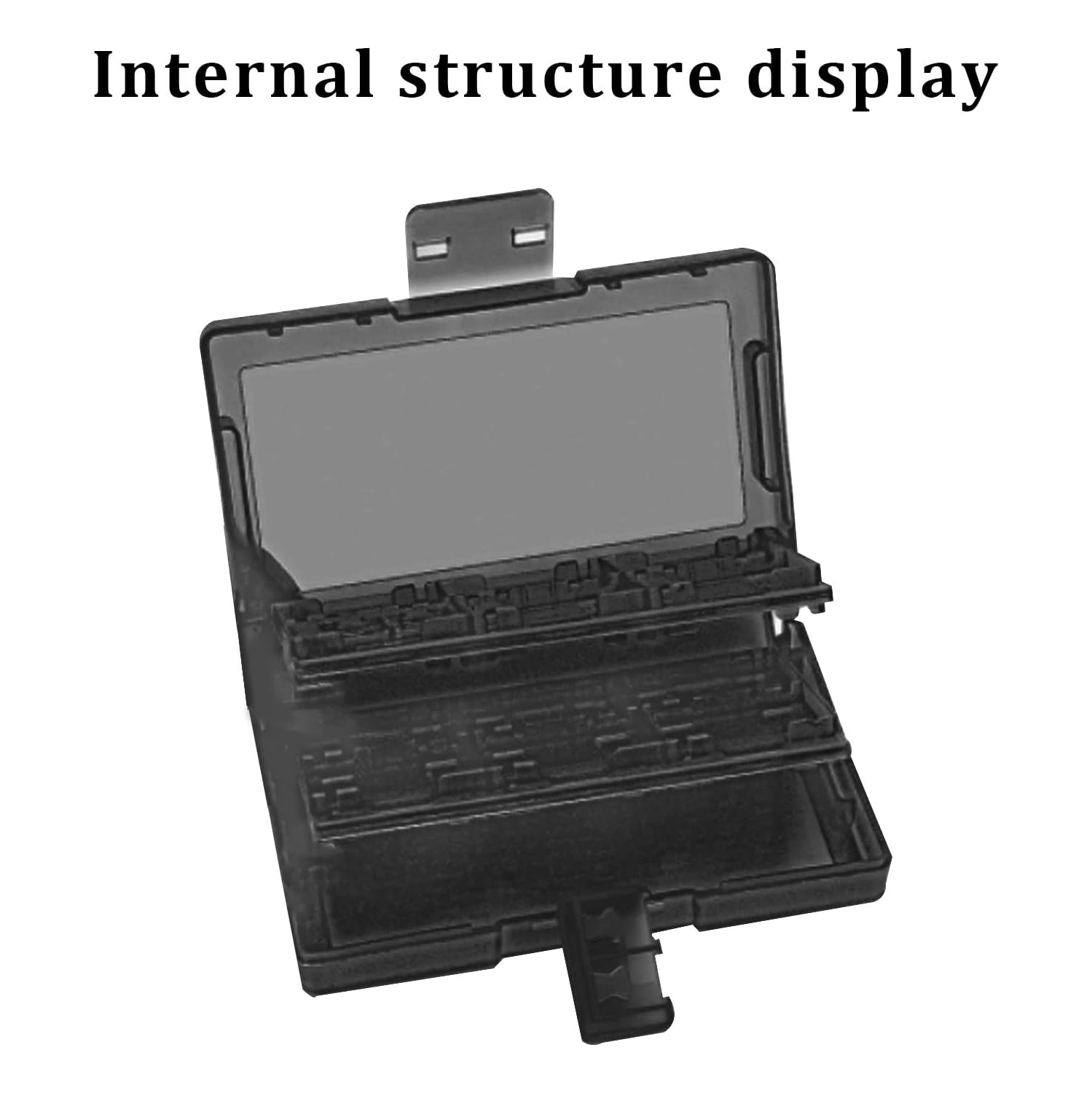 Boîte de rangement, boîte de rangement pour boîtier de jeu en PP 28 en 1, boîte de rangement rigide mince portative pour jeux