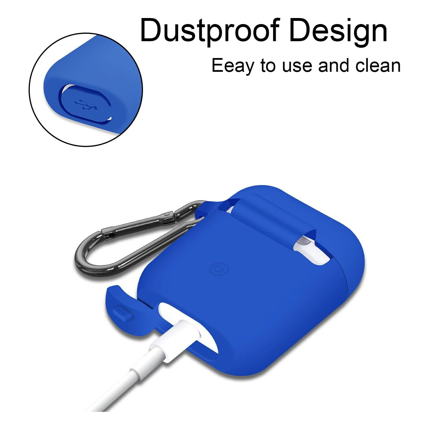 AirPods Case Cover with Keychain, Full Protective Silicone Skin Accessories for Women Men Girl with 4 Packs