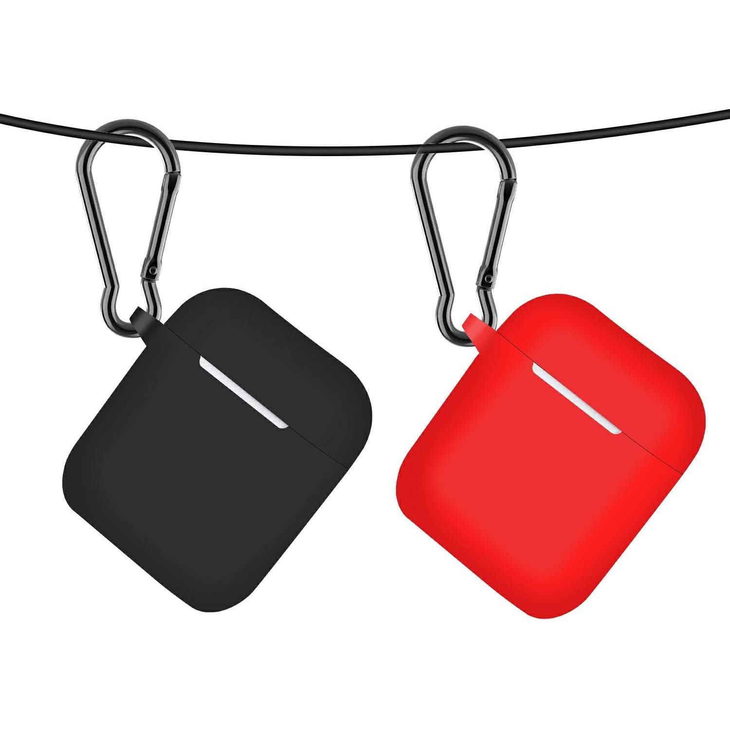 AirPods Case Cover with Keychain, Full Protective Silicone Skin Accessories for Women Men Girl with 4 Packs