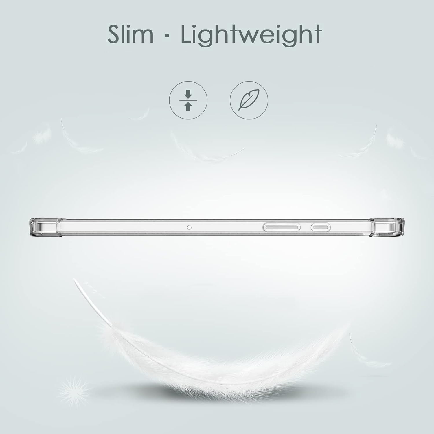 Étui transparent pour Samsung Galaxy Tab A 10.1&nbsp;po[T510/T515], antichoc [coins renforcés] souple