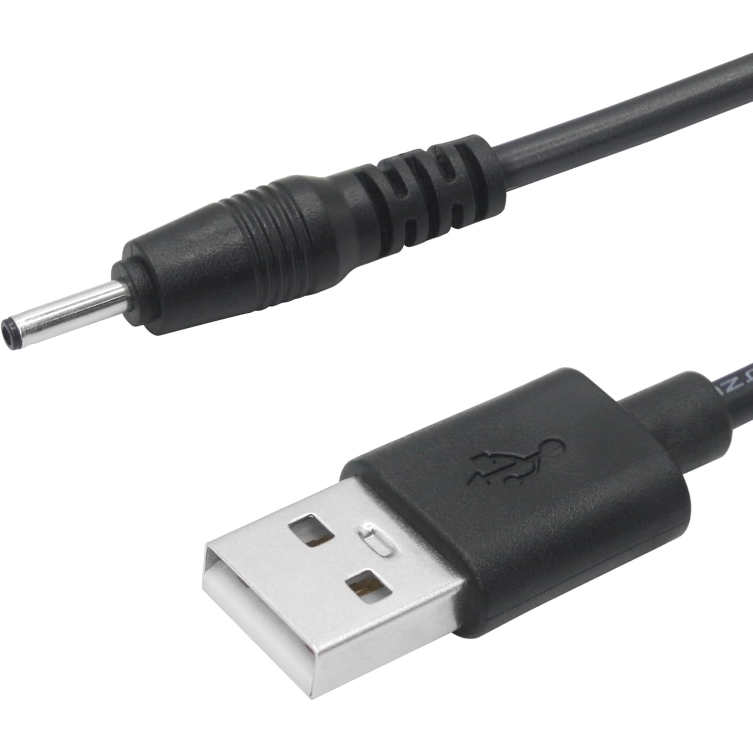 2 câble d'alimentation USB à DC 2,5 mm x 0,7 mm de 3 pi, USB 2,0 A mâle à DC 2,5 mm x fiche mâle 0,7 mm câble d'alimentation