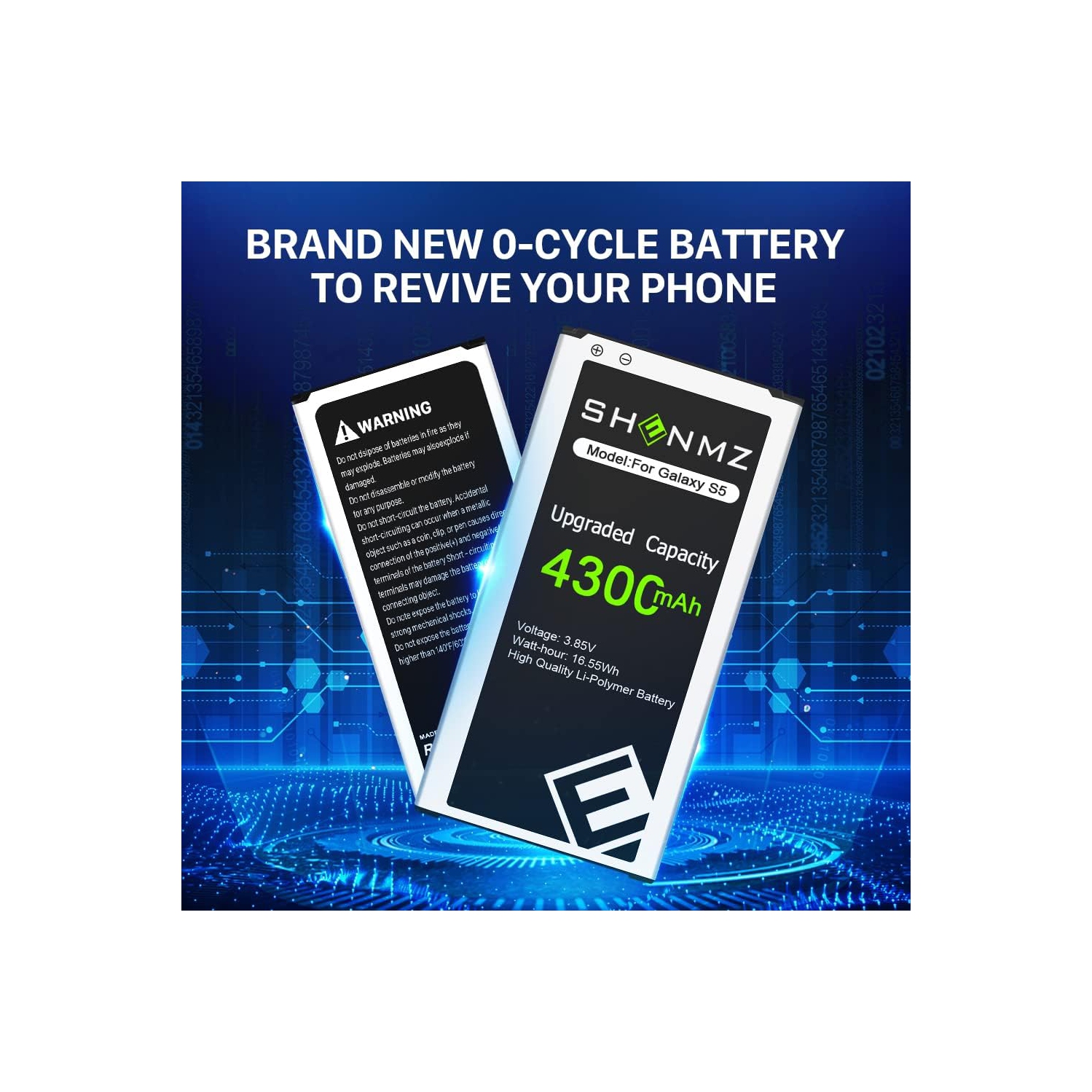 Galaxy S5 y, 4300mAh Ultra High Capacity New 0 Cycle Replacement y for Samsung Galaxy S5