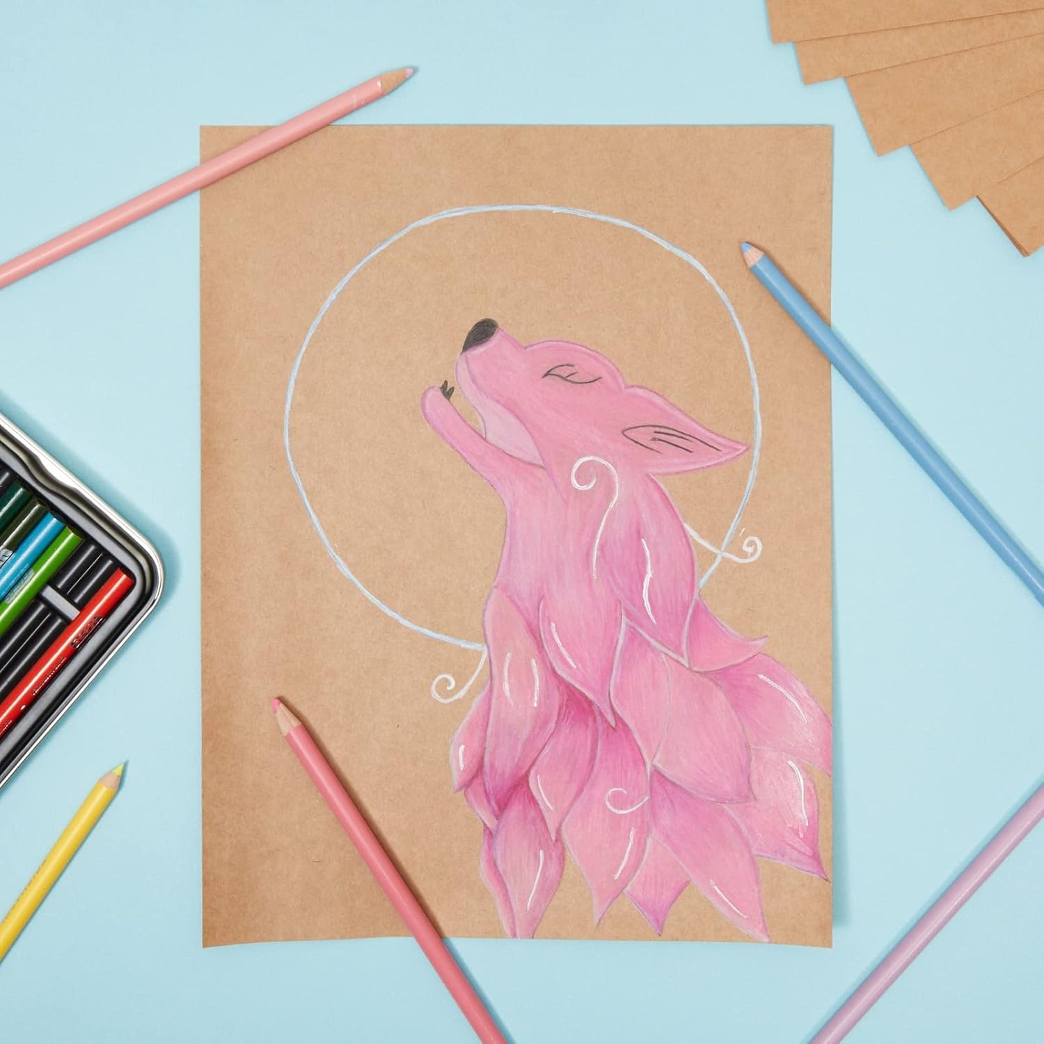 96 Pack Brown Kraft Paper Sheets for Wedding, Party Invitations, Drawing, DIY Projects, Letter Size, 120gsm (8.5 x 11