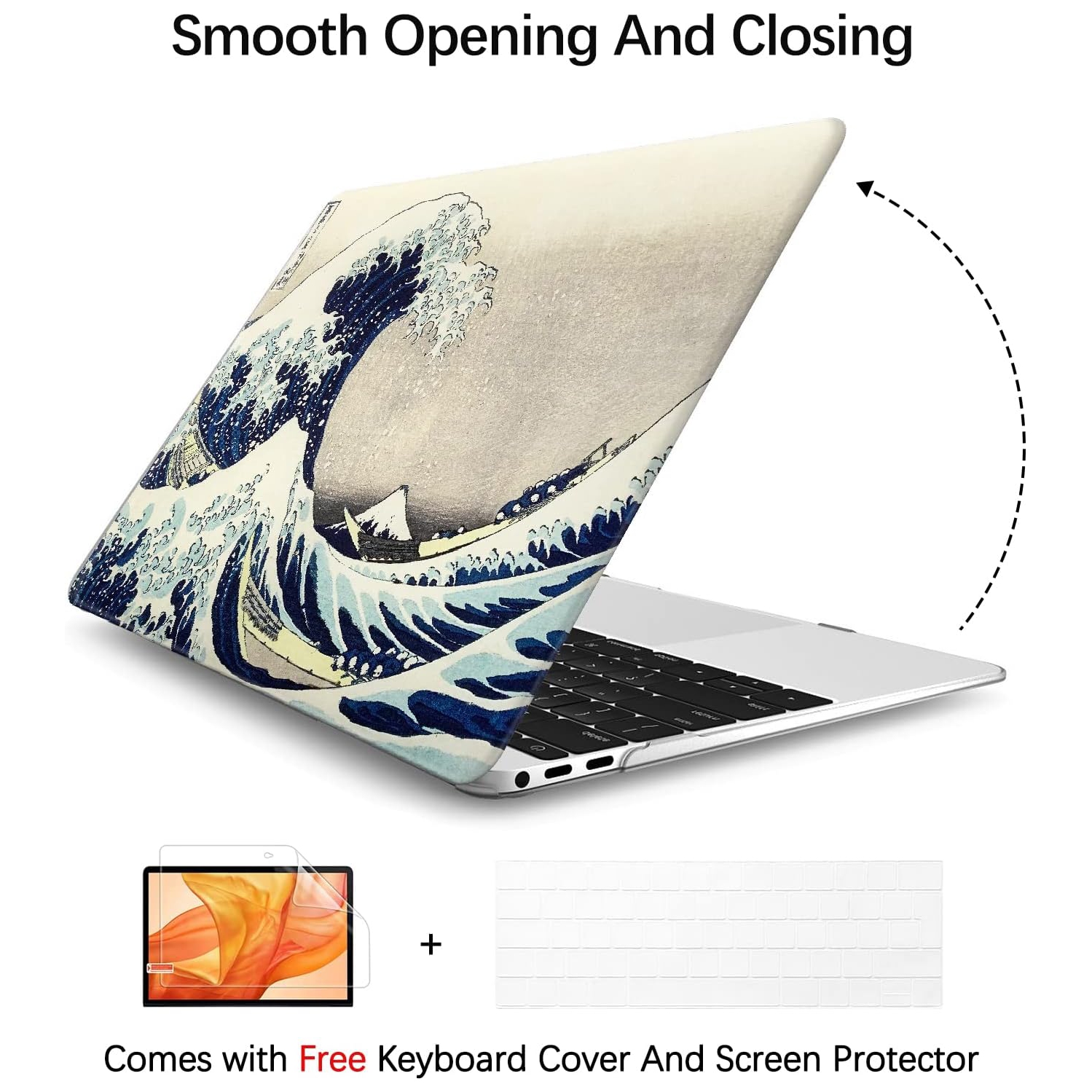 Compatible avec l'étui 13&nbsp;po pour MacBook Air, version 2022-2018 A2179/A2337 M1 avec Touch ID et clavier