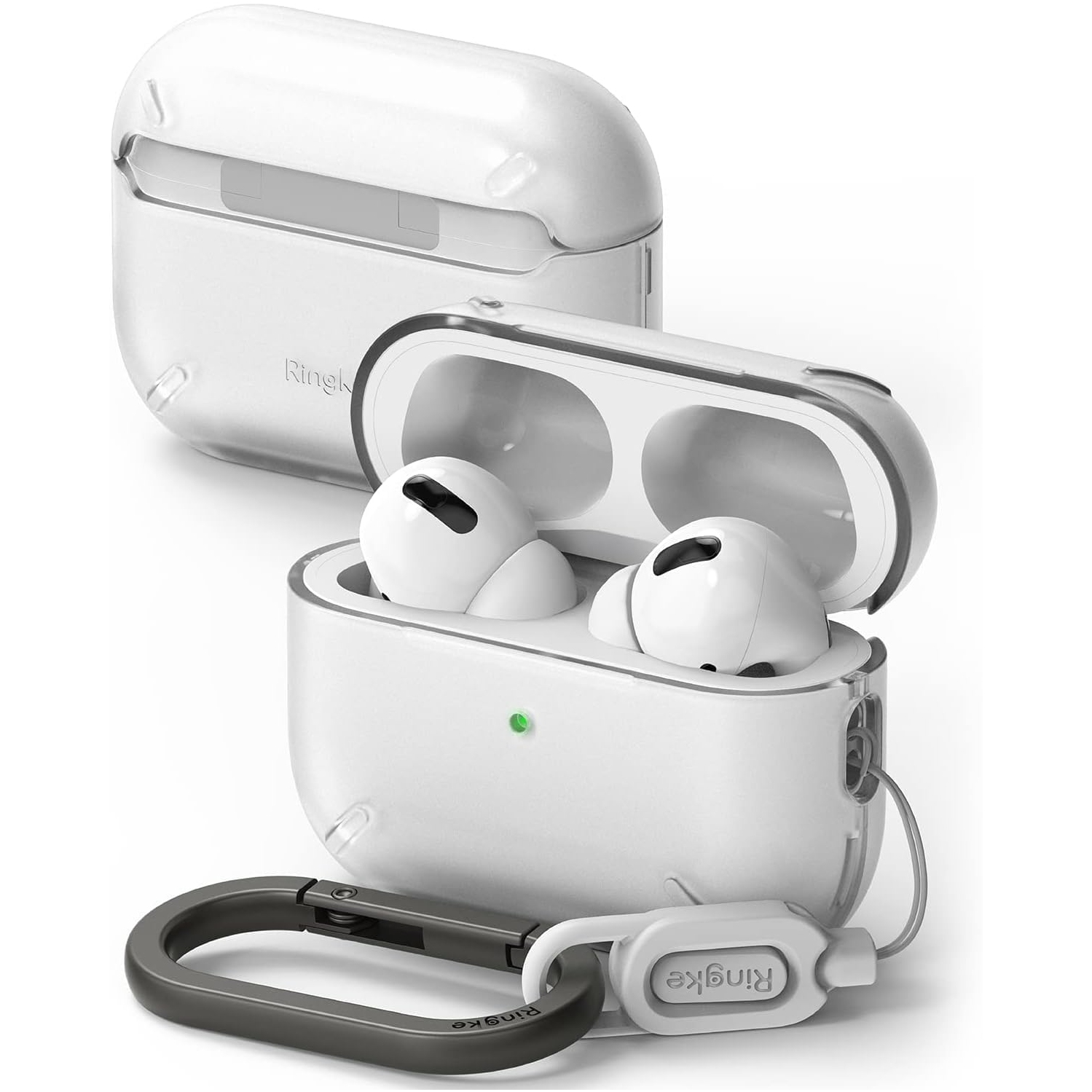 Layered Case [Scratch Resistance] Compatible with AirPods Pro 2 Case, Shockproof Cover with Carabiner Designed